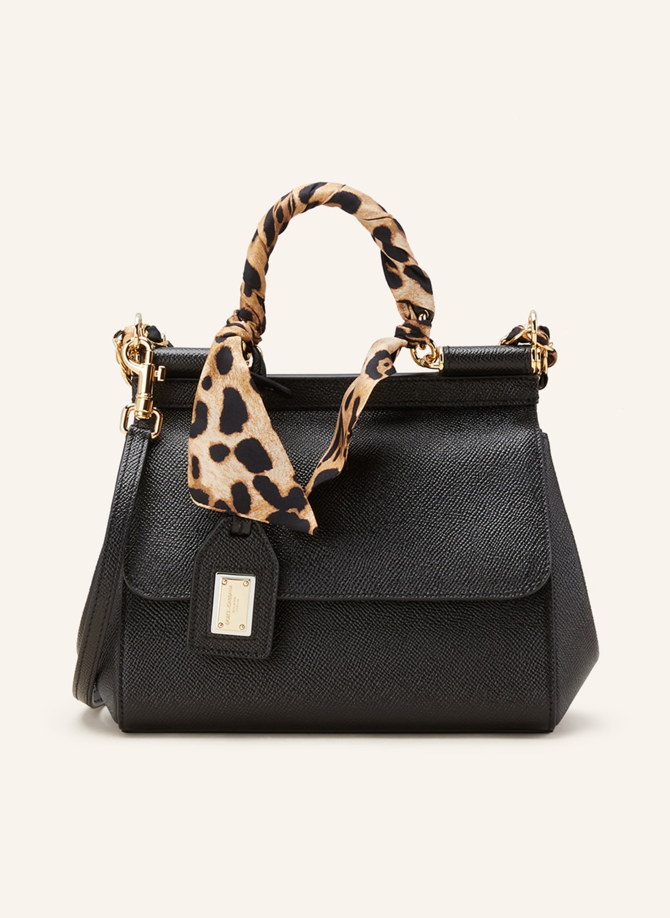 DOLCE & GABBANA Handbag SICILY, Color: BLACK/ LIGHT BROWN (Image 1)