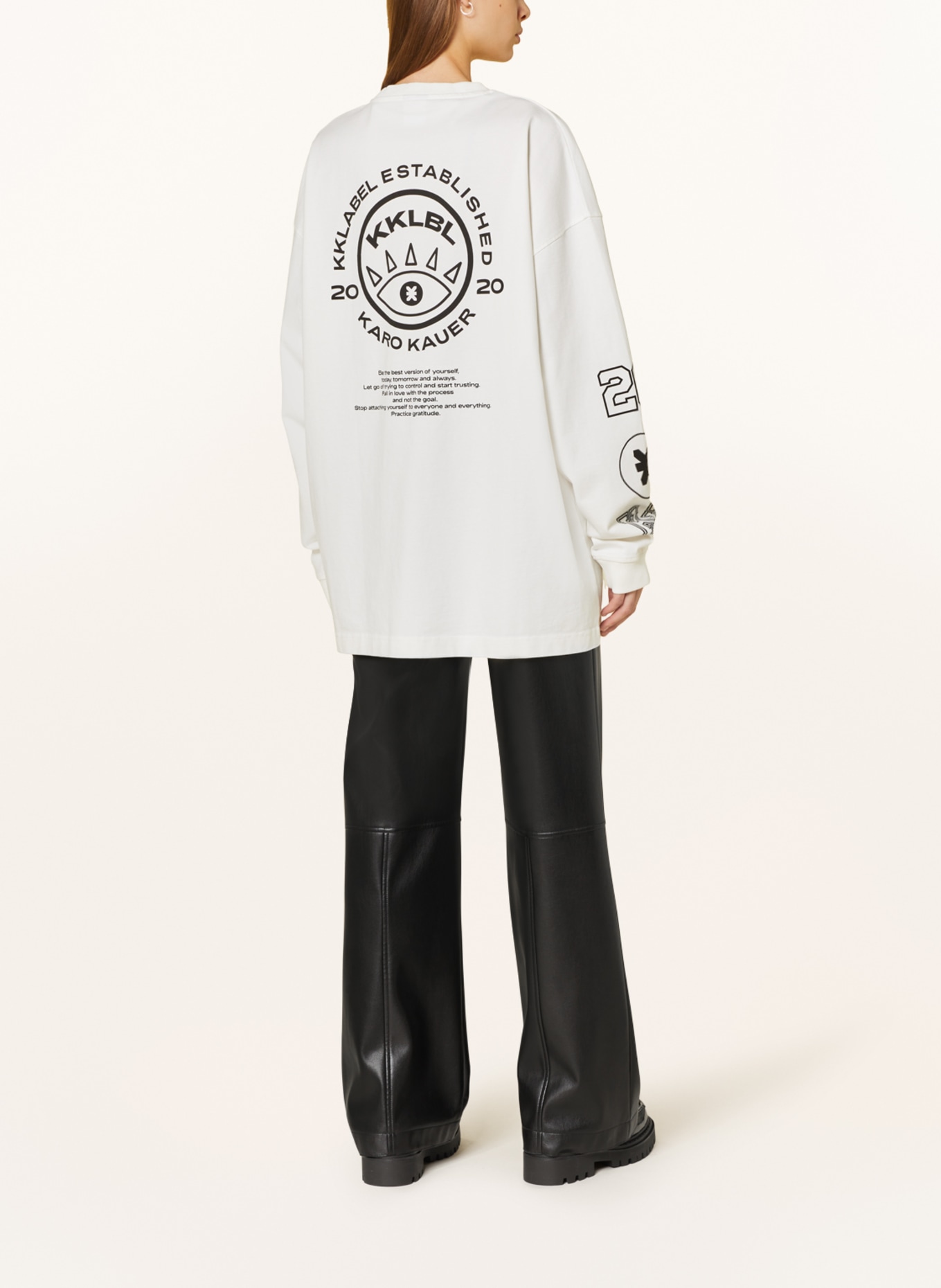 KARO KAUER Oversized sweatshirt, Color: WHITE (Image 2)