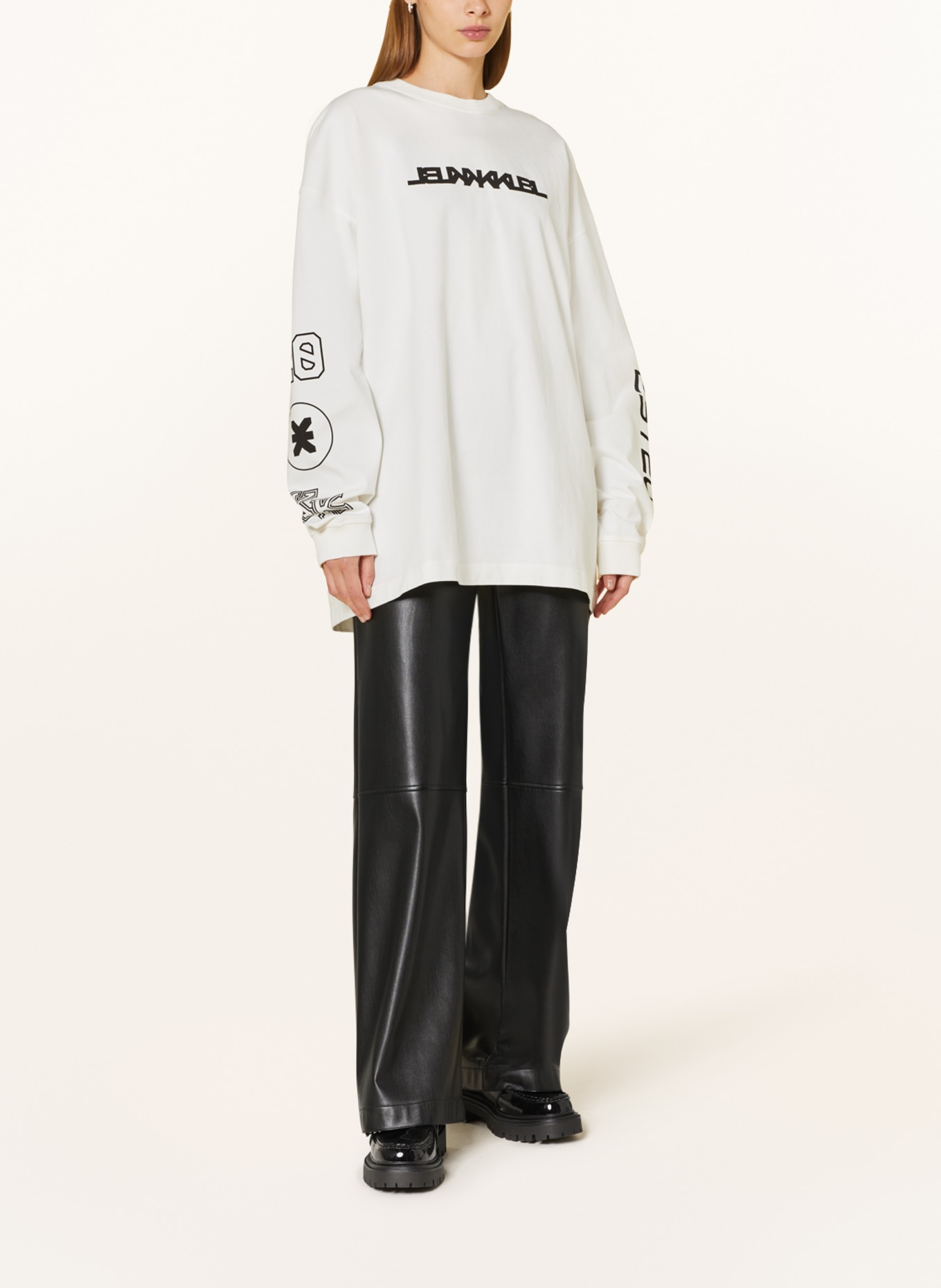 KARO KAUER Oversized sweatshirt, Color: WHITE (Image 3)