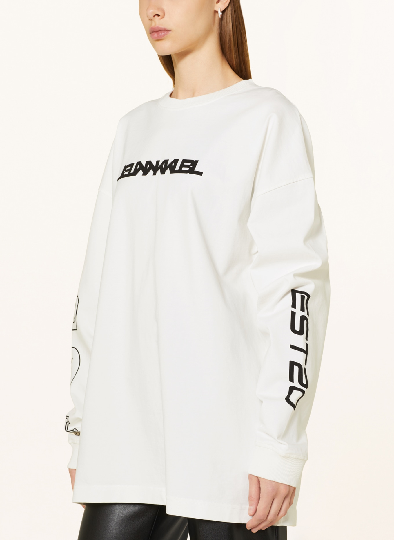 KARO KAUER Oversized sweatshirt, Color: WHITE (Image 4)