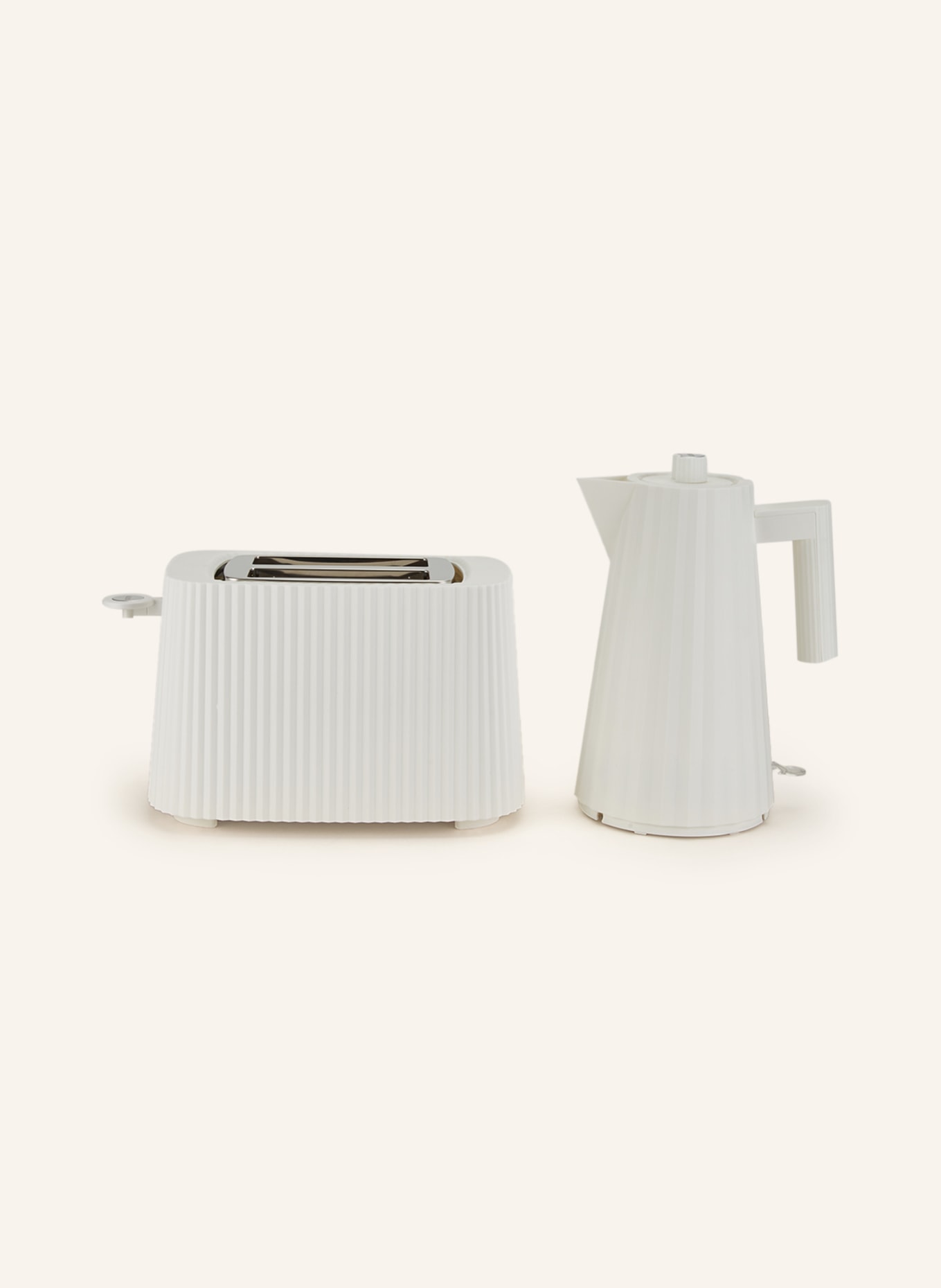 ALESSI Set PLISSÈ: Toaster und Wasserkocher, Farbe: WEISS (Bild 1)