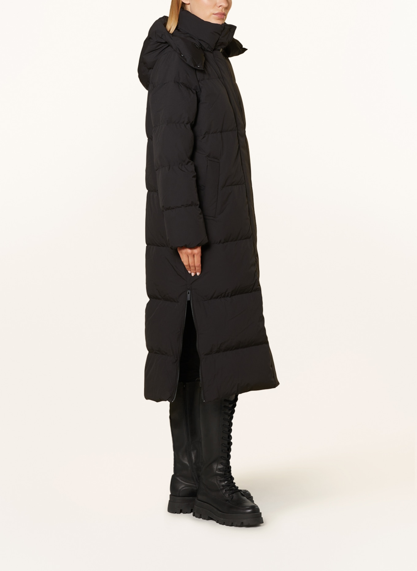 someday Péřový kabát VARICA s odnímatelnou kapucí, Barva: ČERNÁ (Obrázek 4)