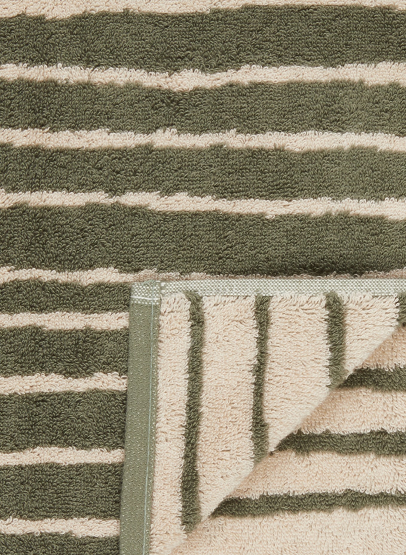 Cawö Guest towel LOFT LINES, Color: GREEN/ CREAM (Image 3)