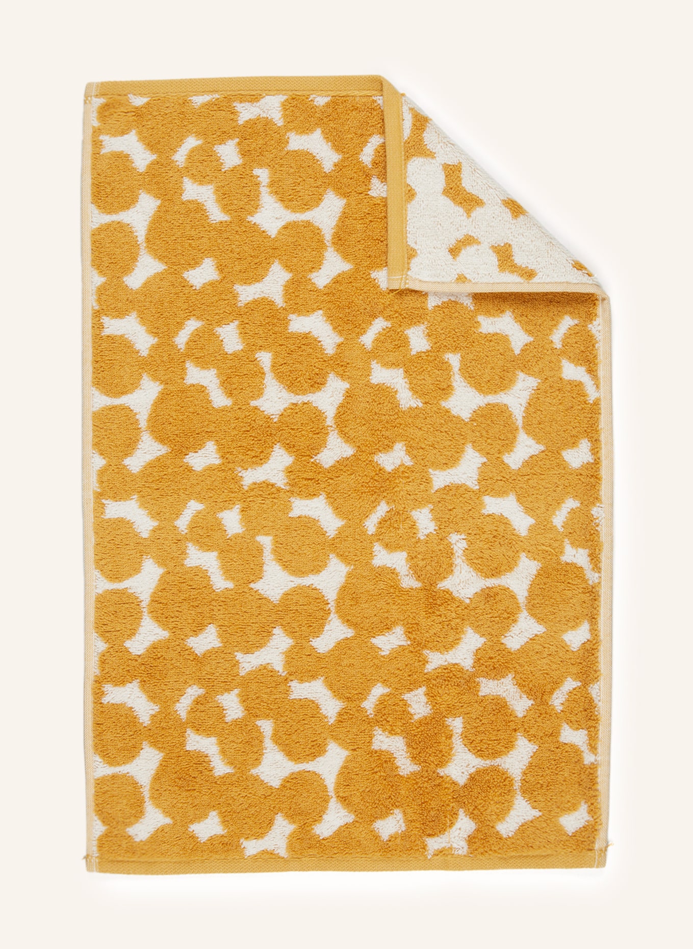 Cawö Guest towel LOFT PEBBLES, Color: DARK YELLOW/ CREAM (Image 1)