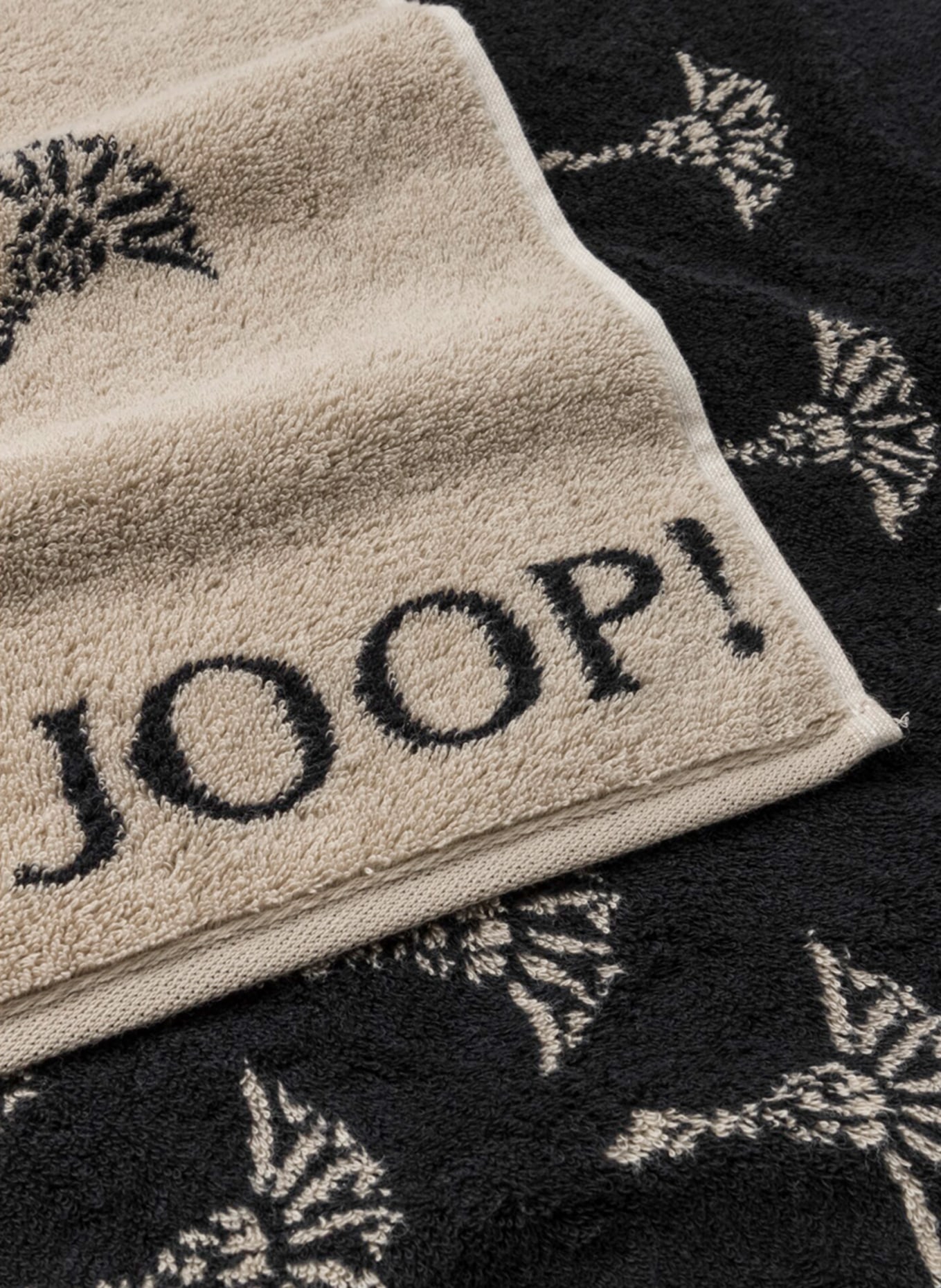 JOOP! Shower towel FADED CORNFLOWER, Color: BLACK/ BEIGE (Image 2)