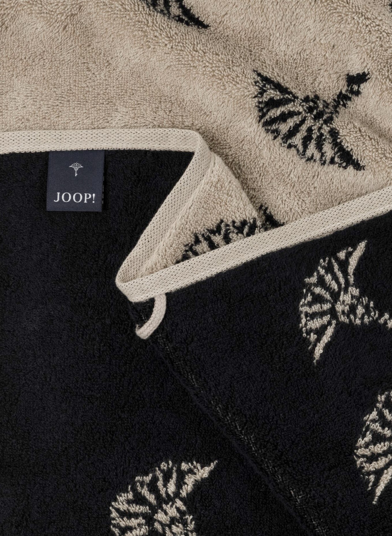 JOOP! Handtuch FADED CORNFLOWER, Farbe: SCHWARZ/ BEIGE (Bild 3)