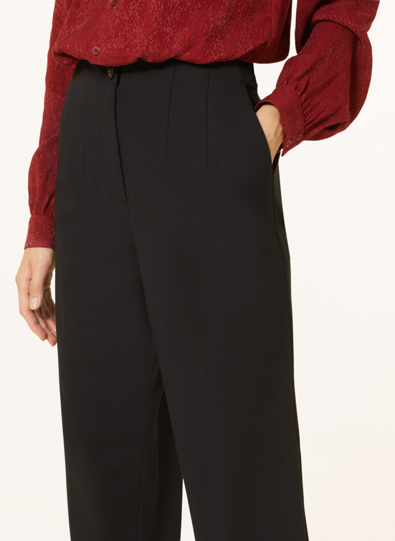 WHISTLES Jersey pants LILAPONTE, Color: BLACK (Image 4)