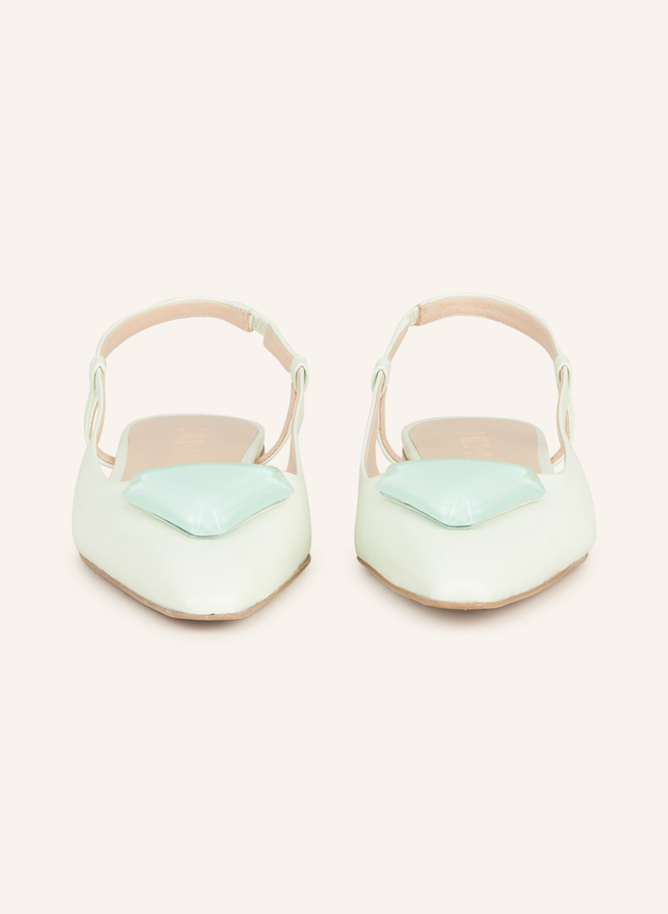 ZINDA Baleriny z odkrytą piętą TOKIO: MIĘTOWY