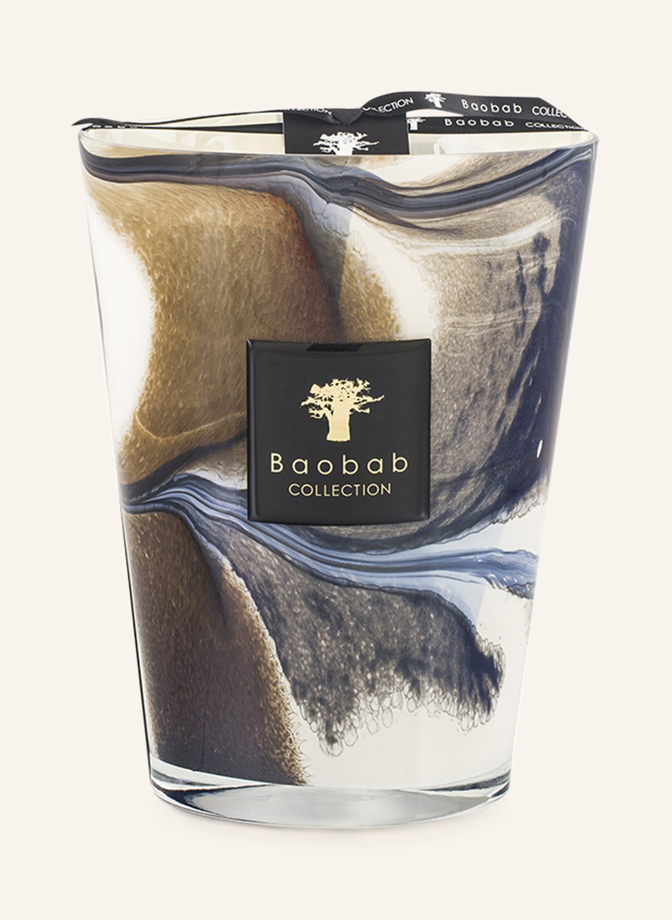 Baobab COLLECTION Duftkerze NIL, Farbe: BLAU/ WEISS/ KHAKI (Bild 1)