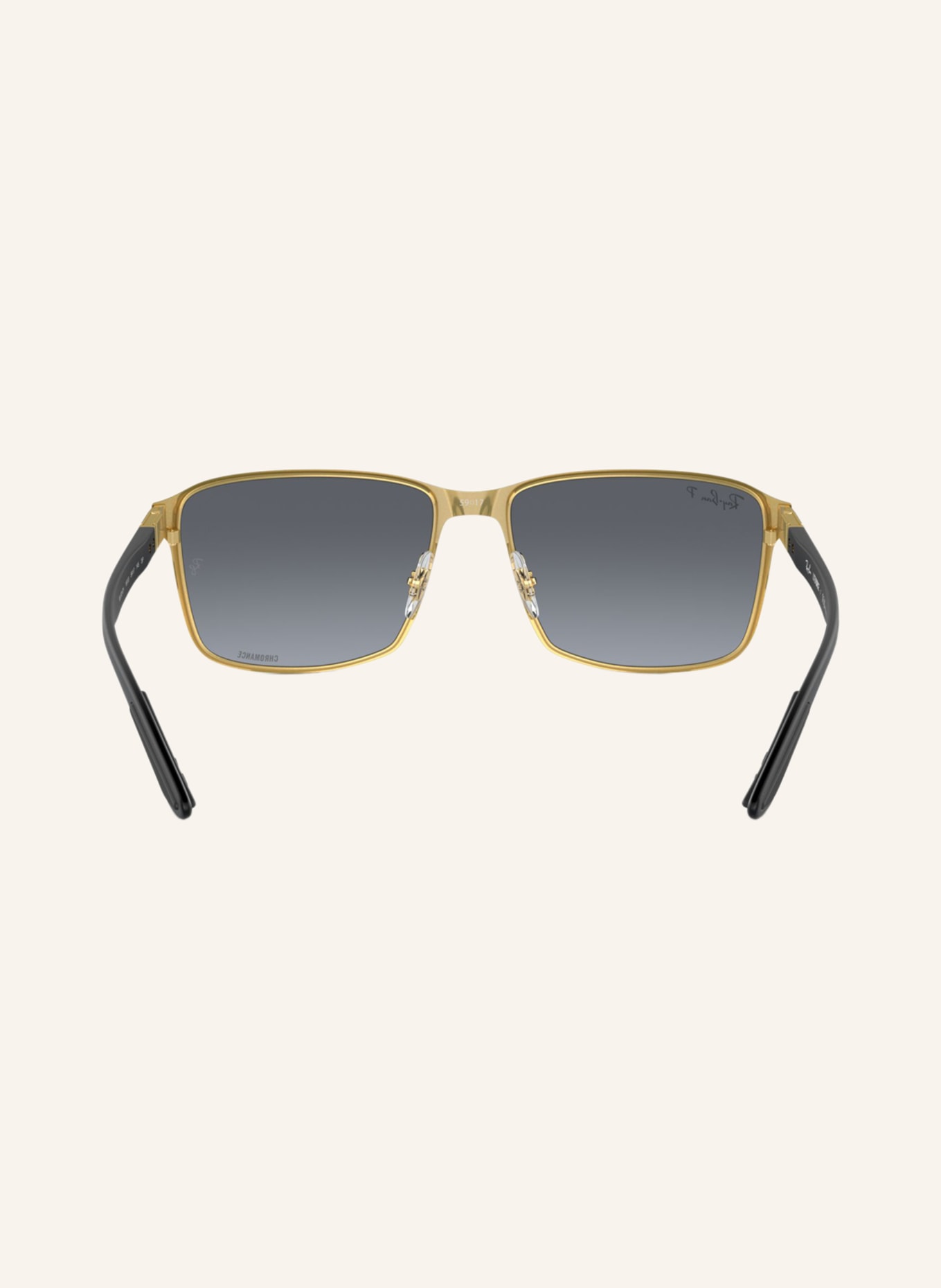 Ray-Ban Sonnenbrille RB3721CH: 187/J0 SCHWARZ/ BLAU POLARISIERT