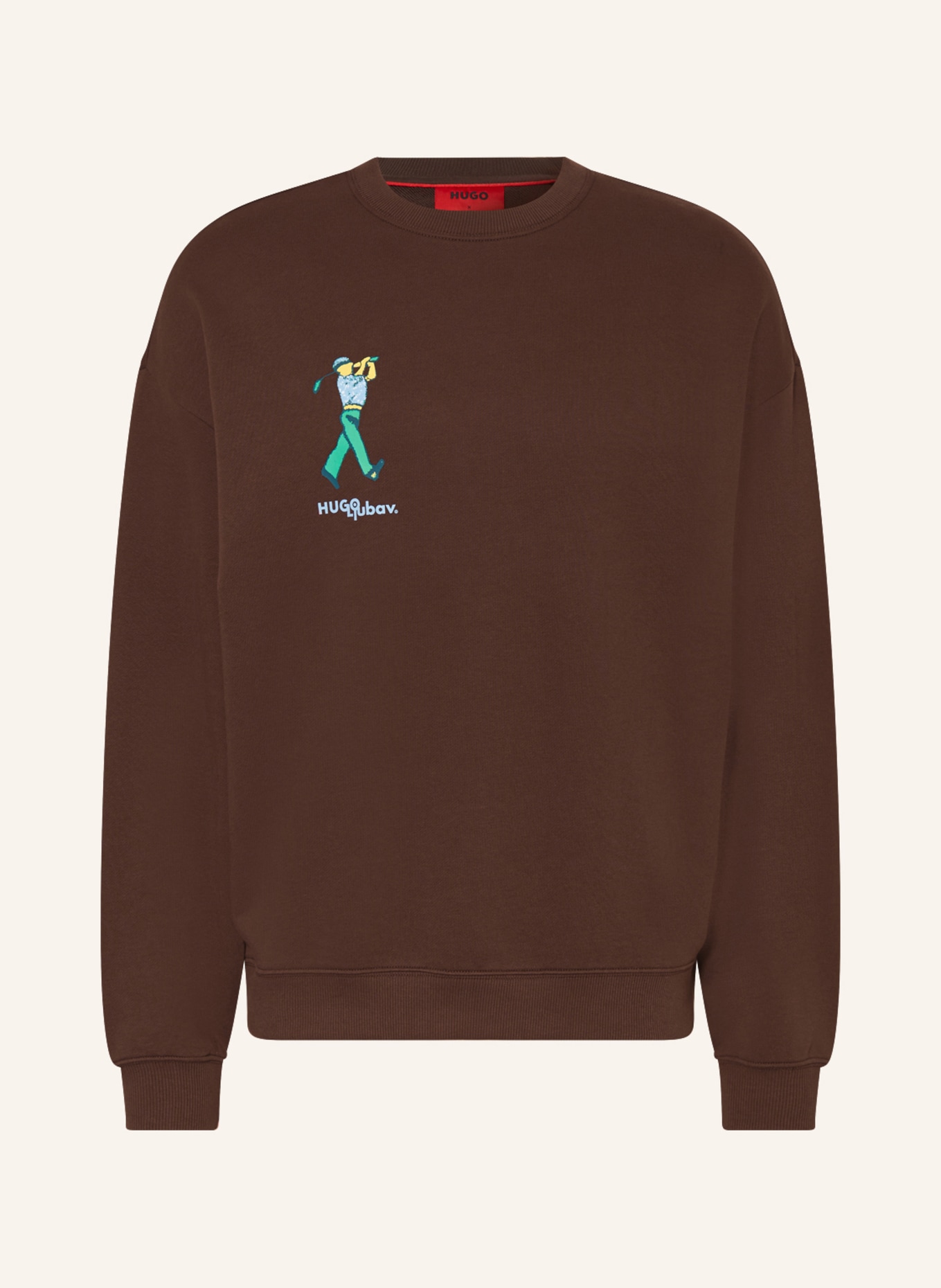 HUGO Sweatshirt DAMOUR LJUBAV, Farbe: BRAUN (Bild 1)