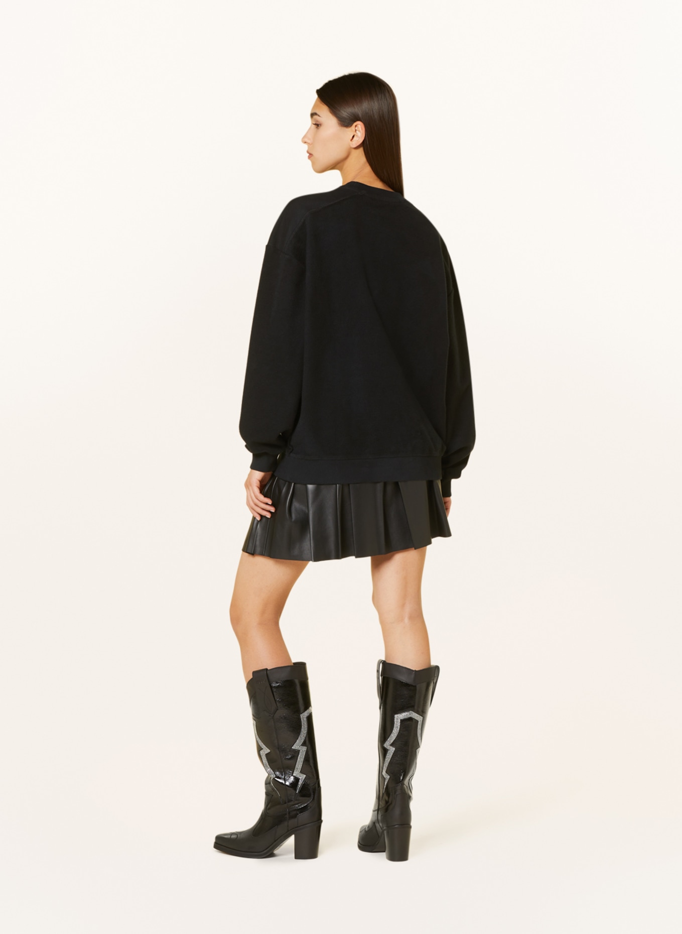 HUGO Sweatshirt DHABUN LJUBAV: SCHWARZ