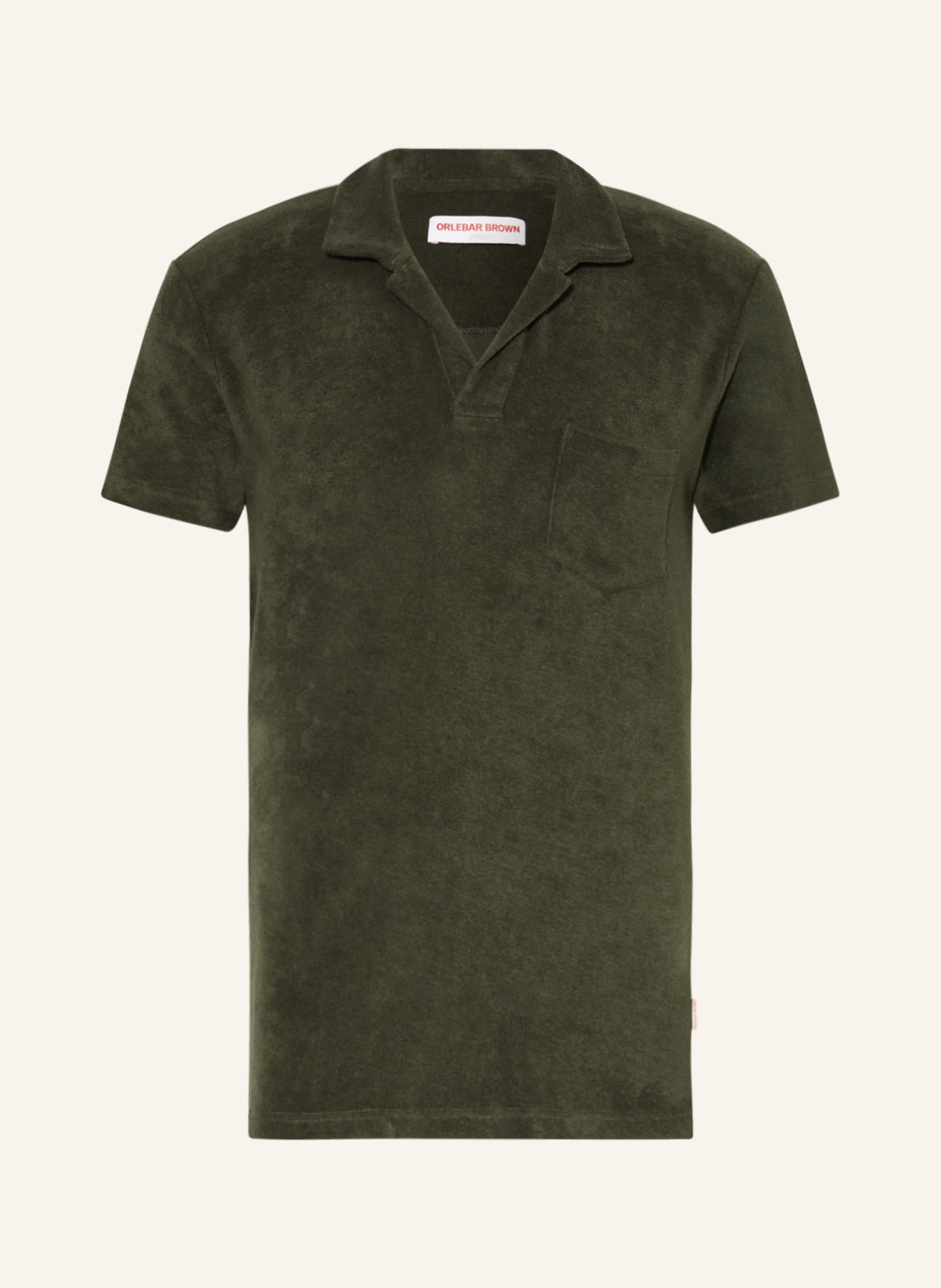 ORLEBAR BROWN Frottee-Poloshirt, Farbe: KHAKI (Bild 1)