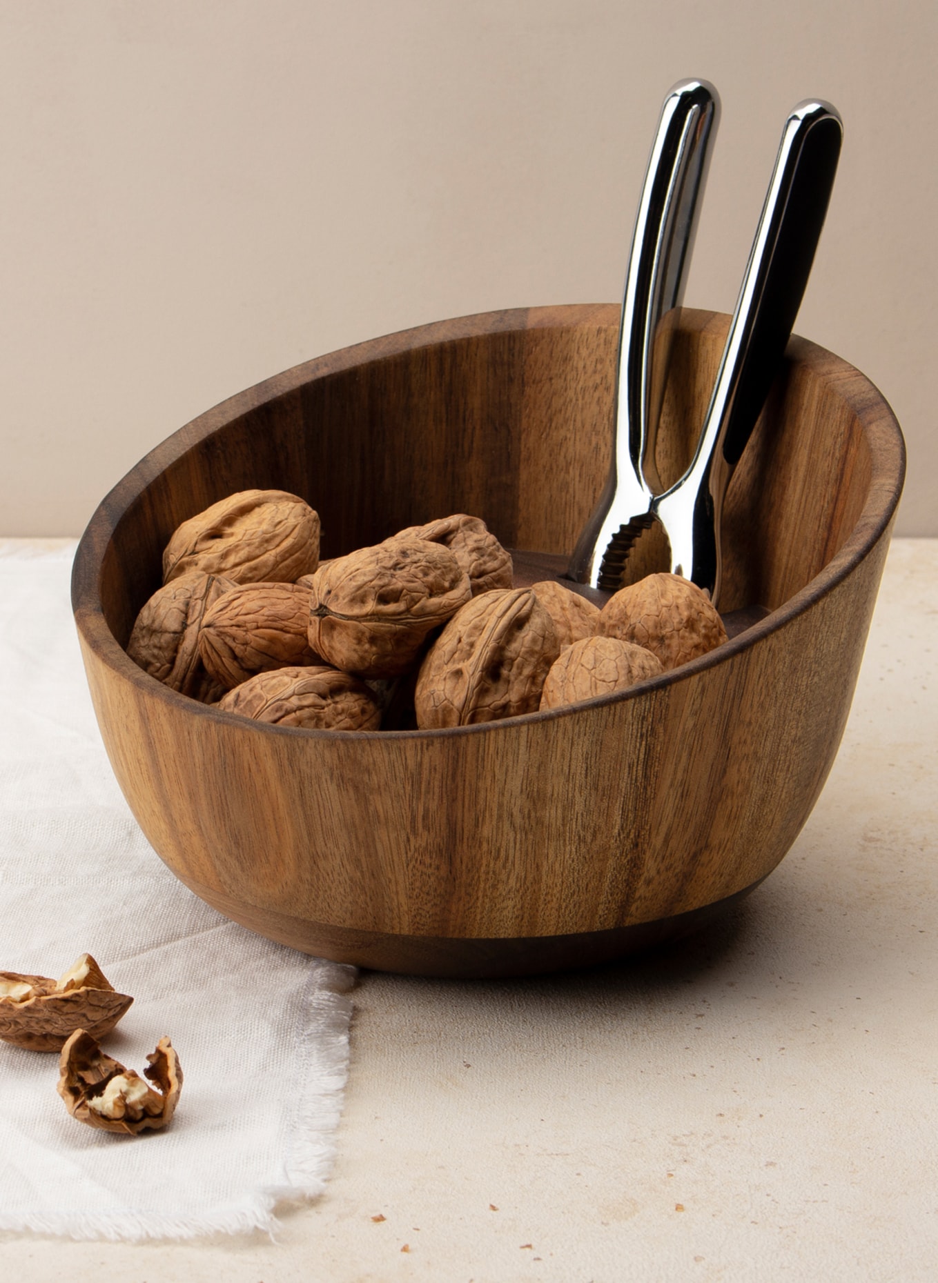 CONTINENTA Sada: miska na ořechy a louskáček, Barva: TMAVĚ HNĚDÁ/ STŘÍBRNÁ (Obrázek 2)