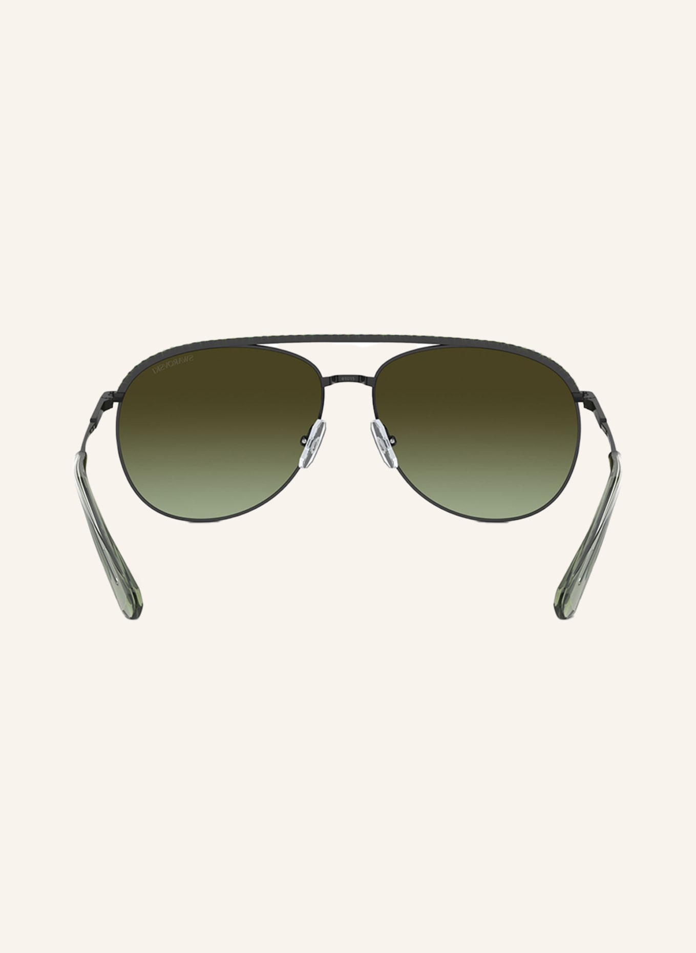 SWAROVSKI Okulary przeciwsłoneczne SK7005 z ozdobnymi kamykami, Kolor: 4010E8 – CZARNY / CIEMNOZIELONY GRADIENT 8279 (Obrazek 3)