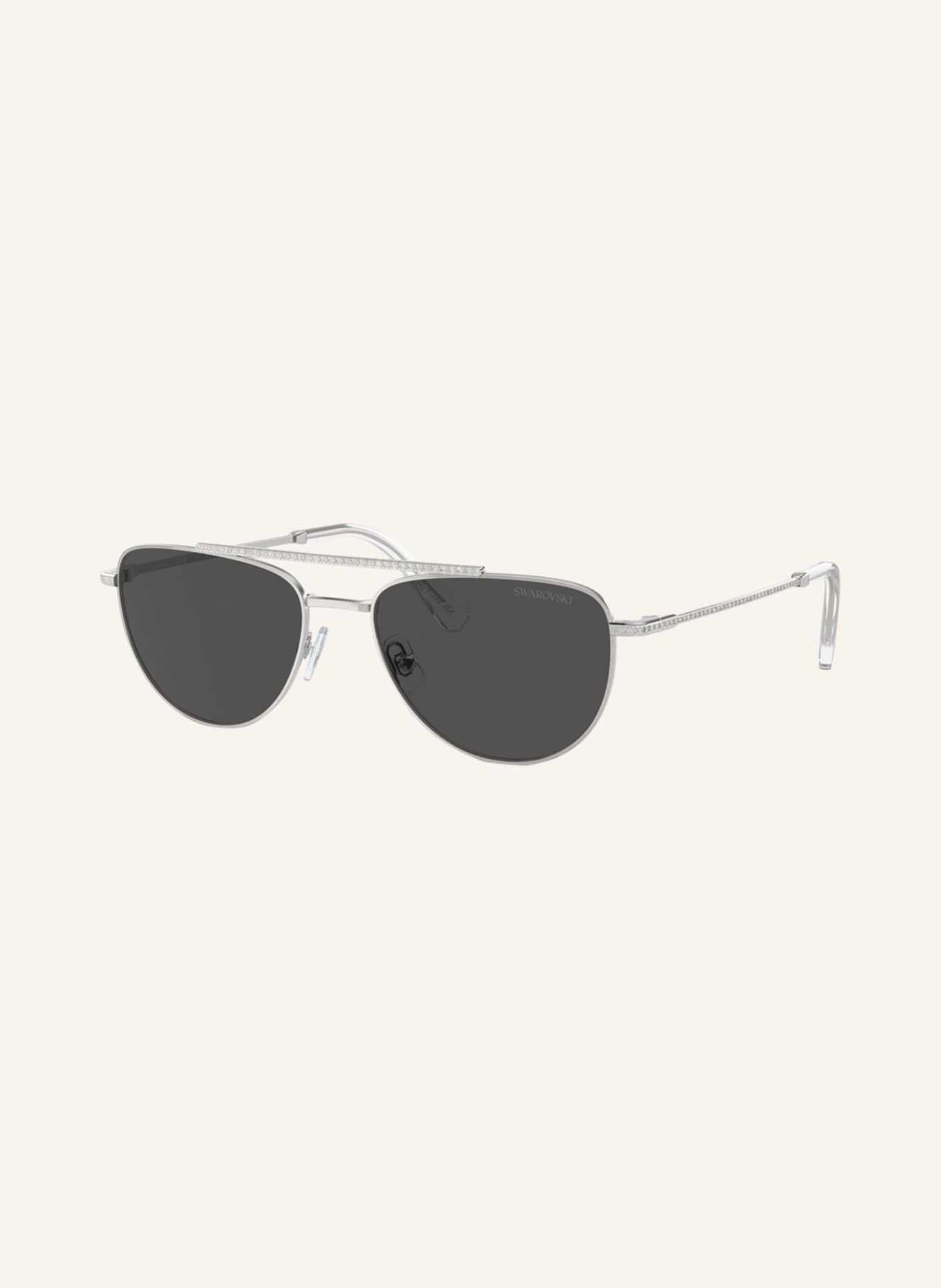 SWAROVSKI Sunglasses SK7007 with decorative gems, Color: 400487 - SILVER/ DARK GRAY (Image 1)