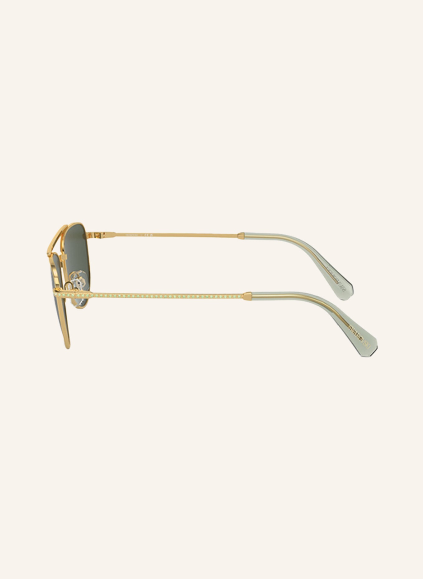 SWAROVSKI Sunglasses SK7007 with decorative gems, Color: 401782- GOLD/ GREEN (Image 4)