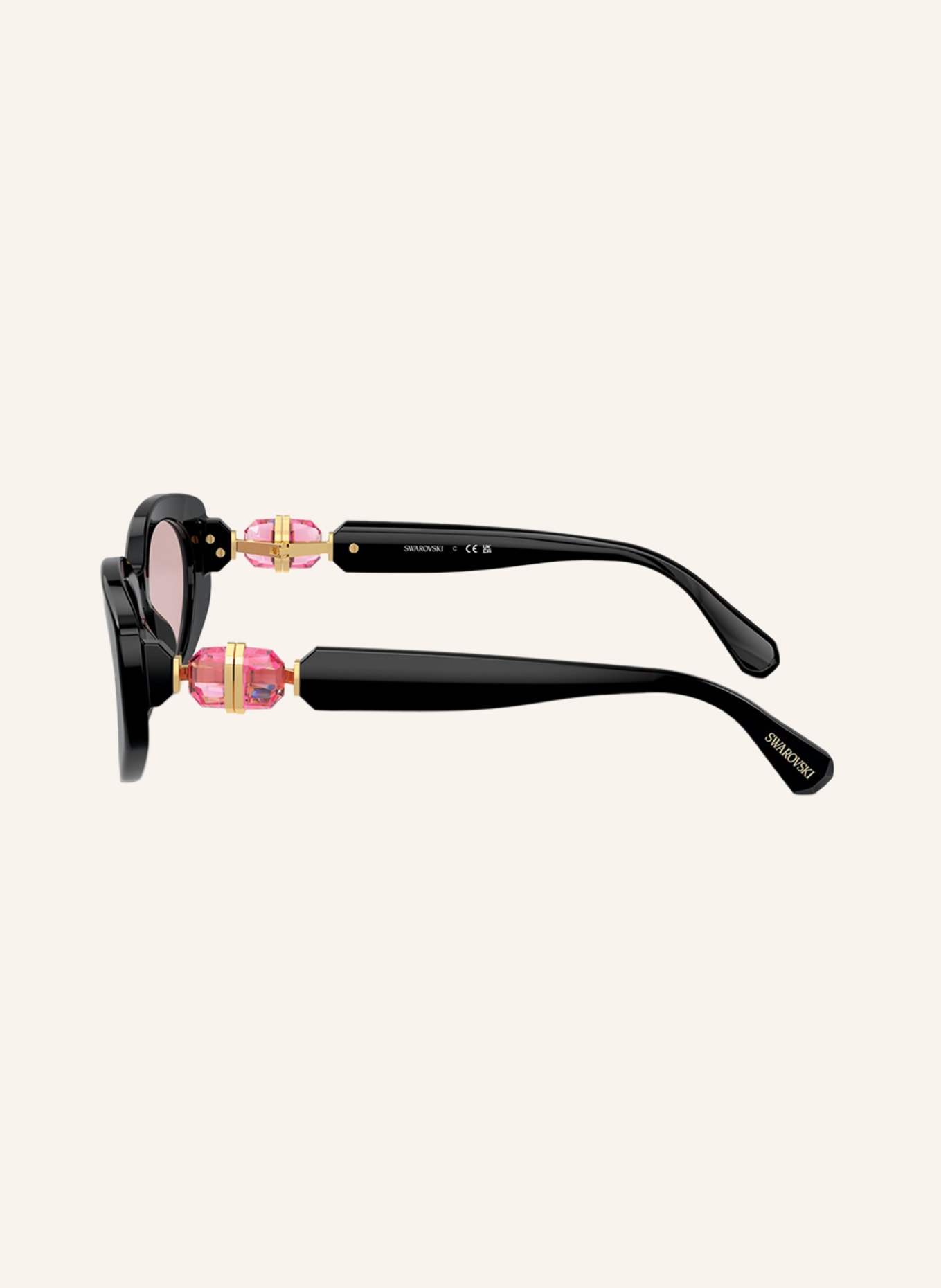 SWAROVSKI Okulary przeciwsłoneczne SK6002, Kolor: 1001/5 – CZARNY/ LILA (Obrazek 4)