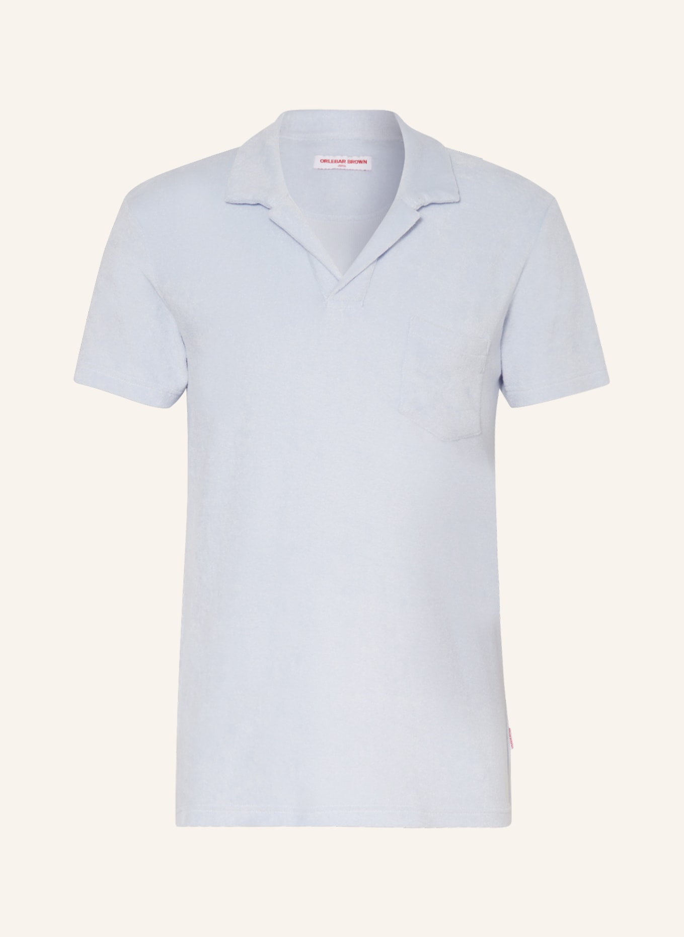 ORLEBAR BROWN Terry cloth polo shirt, Color: LIGHT BLUE (Image 1)