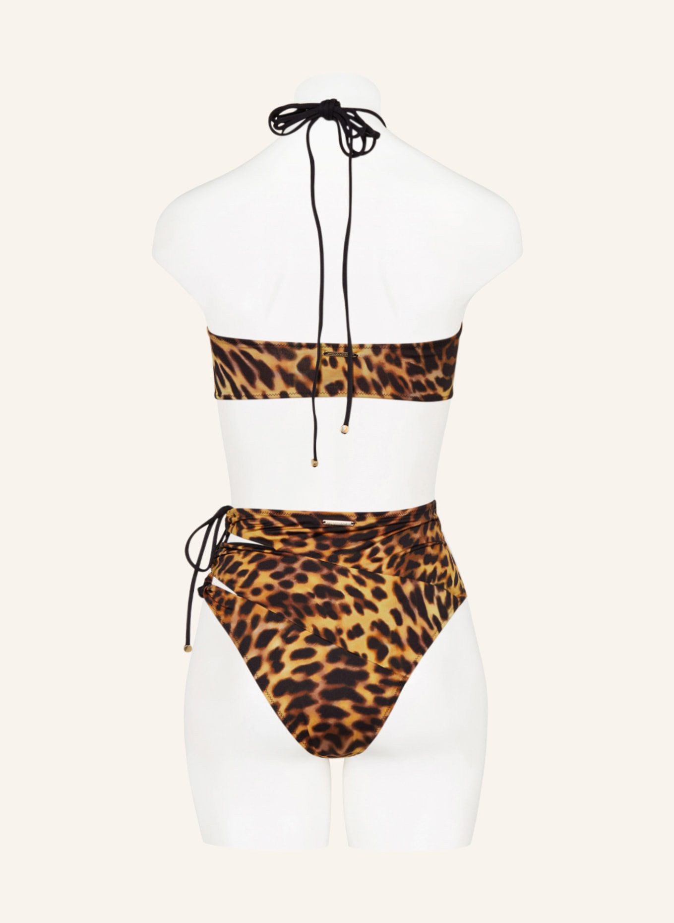 STELLA McCARTNEY SWIMWEAR Bandeau-Bikini-Top, Farbe: SCHWARZ/ DUNKELGELB/ BRAUN (Bild 3)