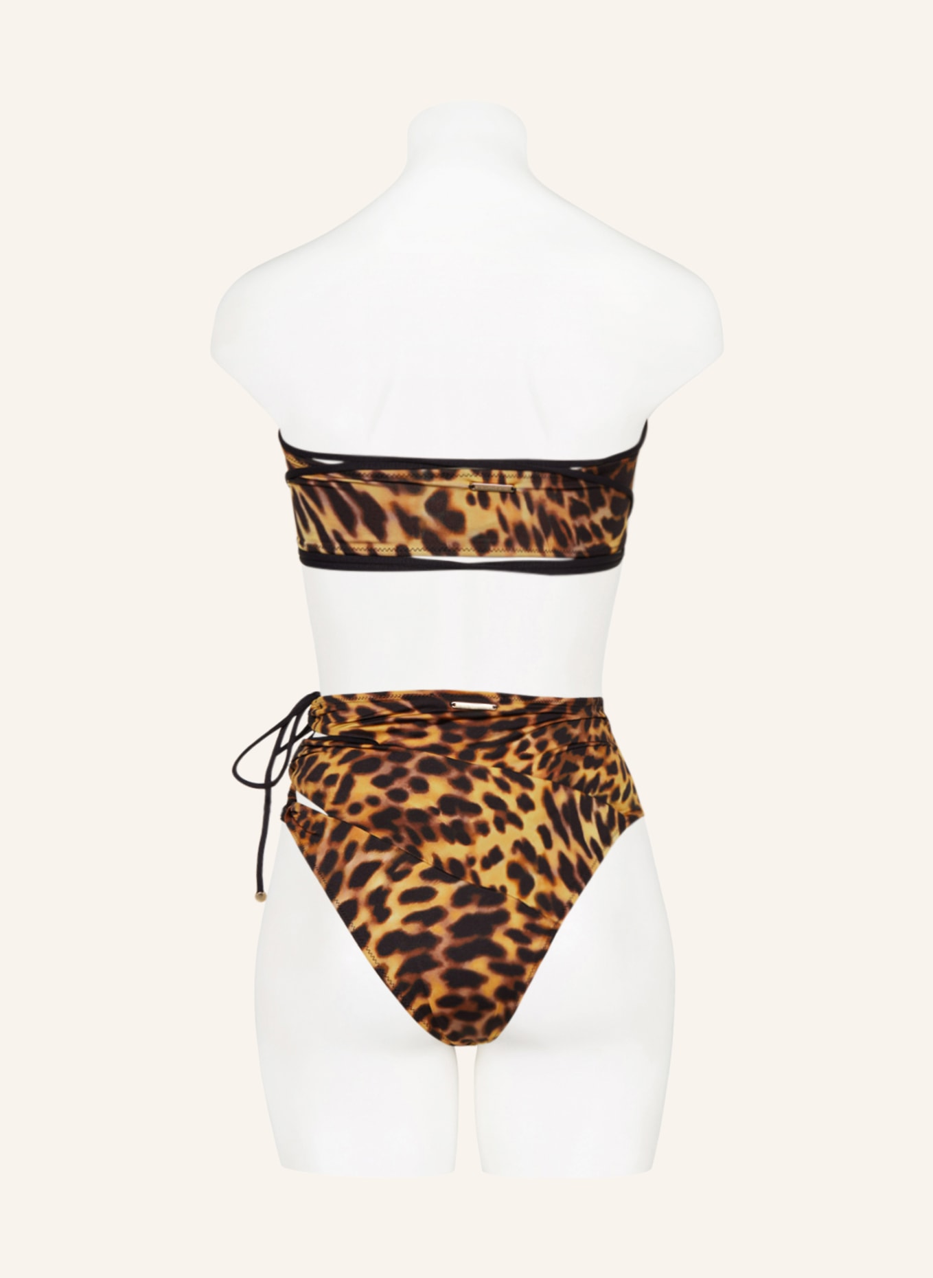 STELLA McCARTNEY SWIMWEAR Bandeau bikini top, Color: BLACK/ DARK YELLOW/ BROWN (Image 5)