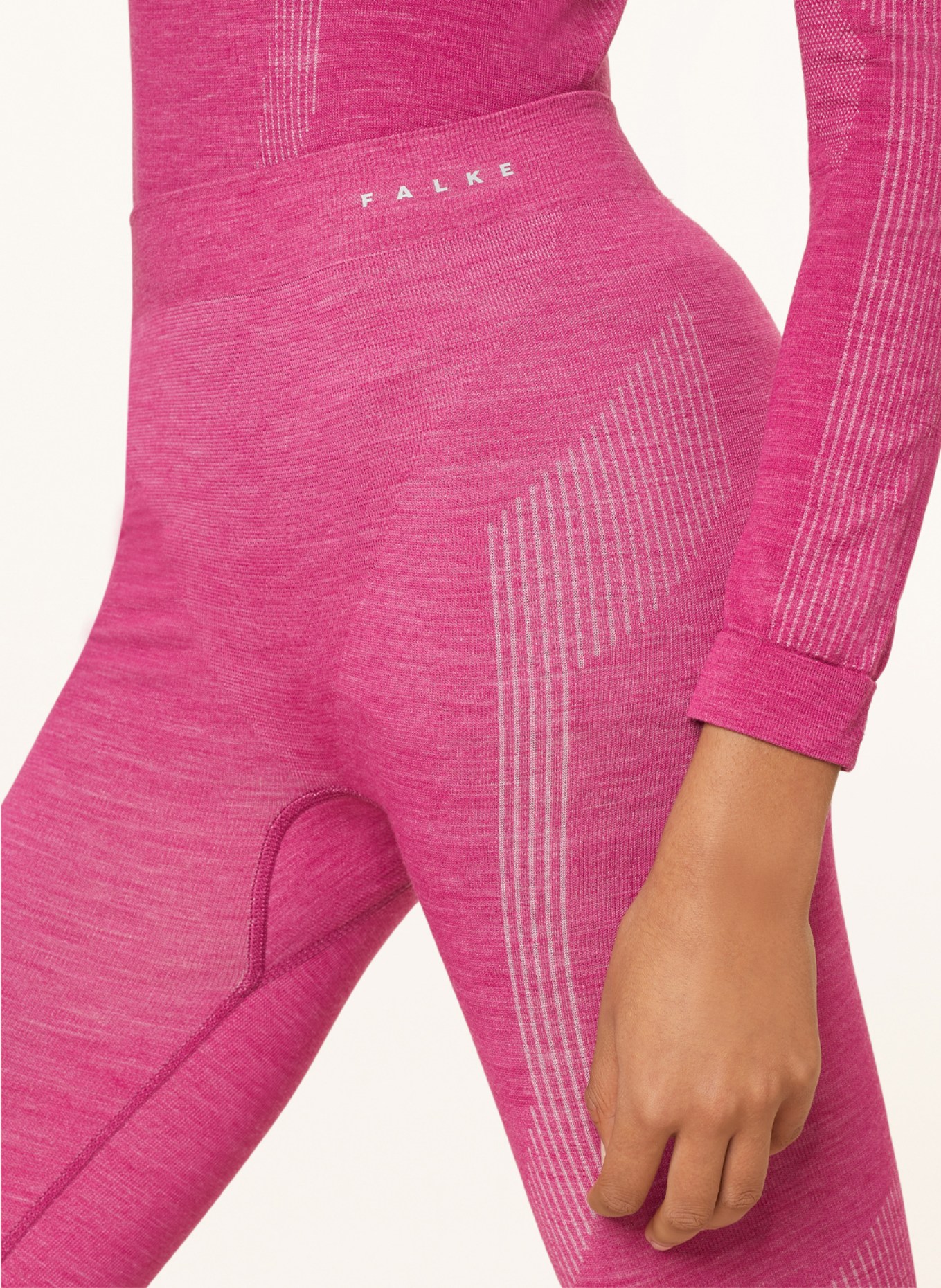 FALKE Functional base layer trousers WOOL-TECH with merino wool, Color: PINK (Image 5)
