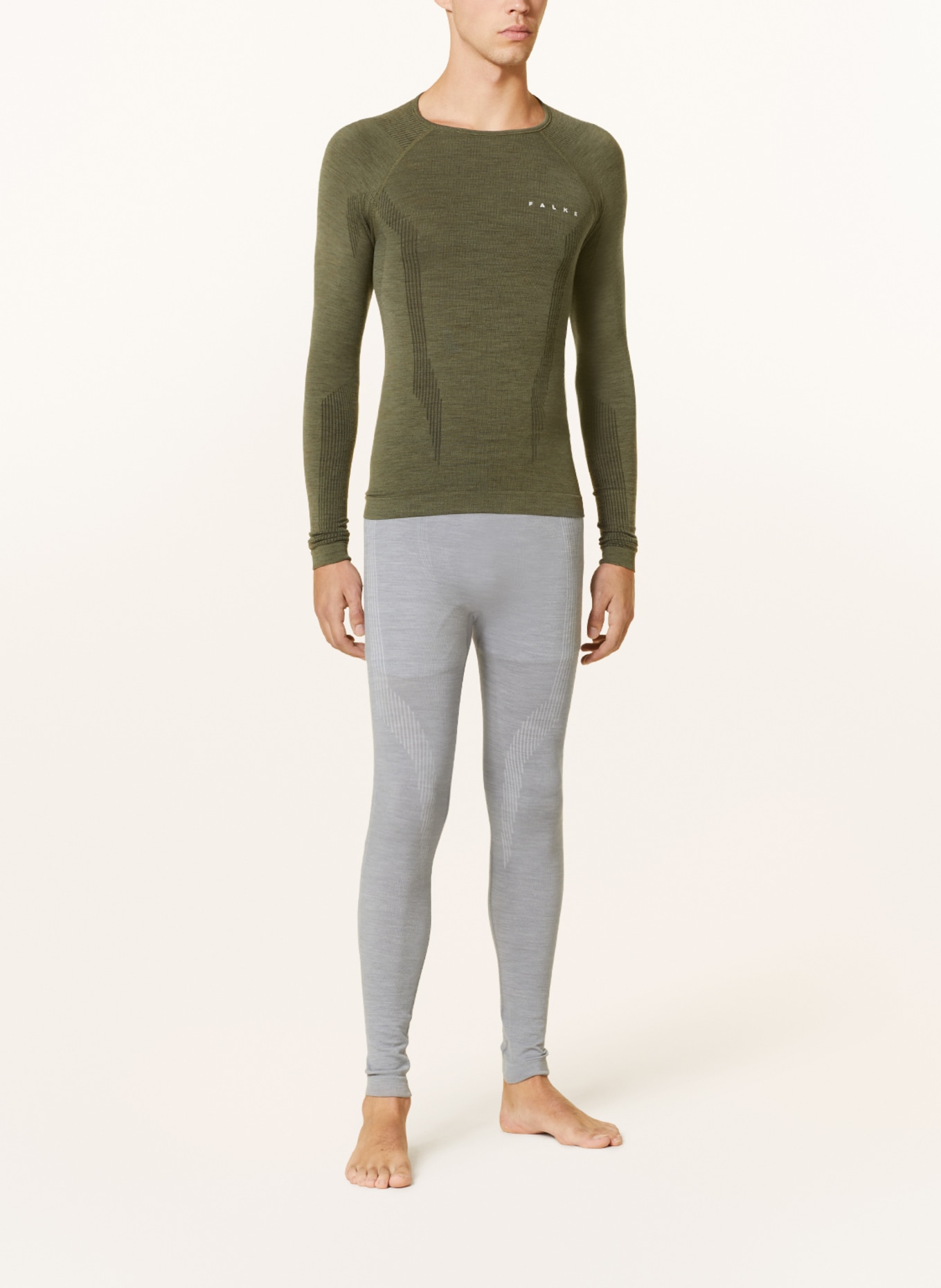 FALKE Funktionswäsche-Hose WOOL-TECH mit Merinowolle, Farbe: GRAU (Bild 2)