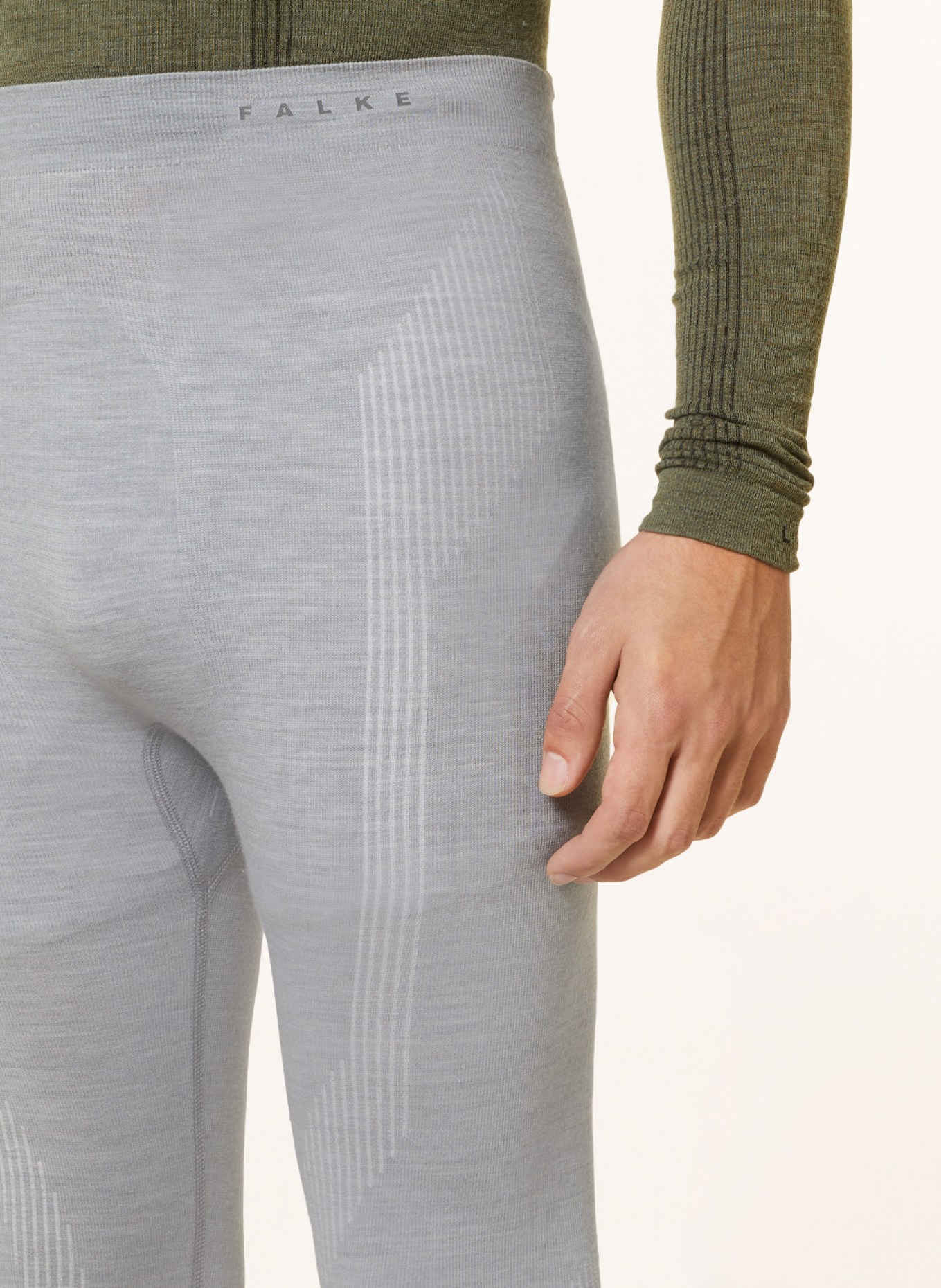 FALKE Funktionswäsche-Hose WOOL-TECH mit Merinowolle, Farbe: GRAU (Bild 5)