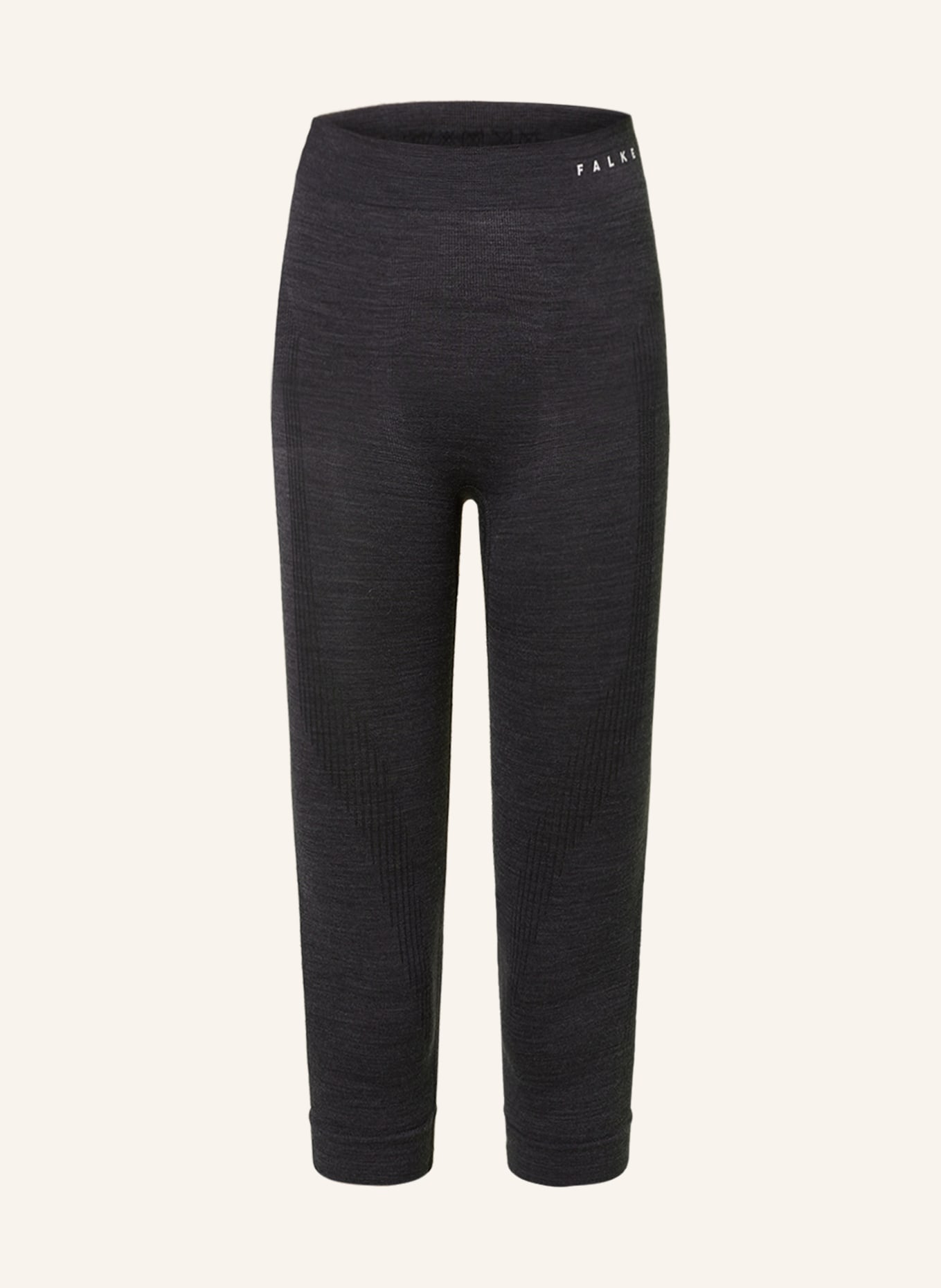 FALKE Functional underwear trousers WOOL-TECH with cropped legs, Color: DARK GRAY (Image 1)