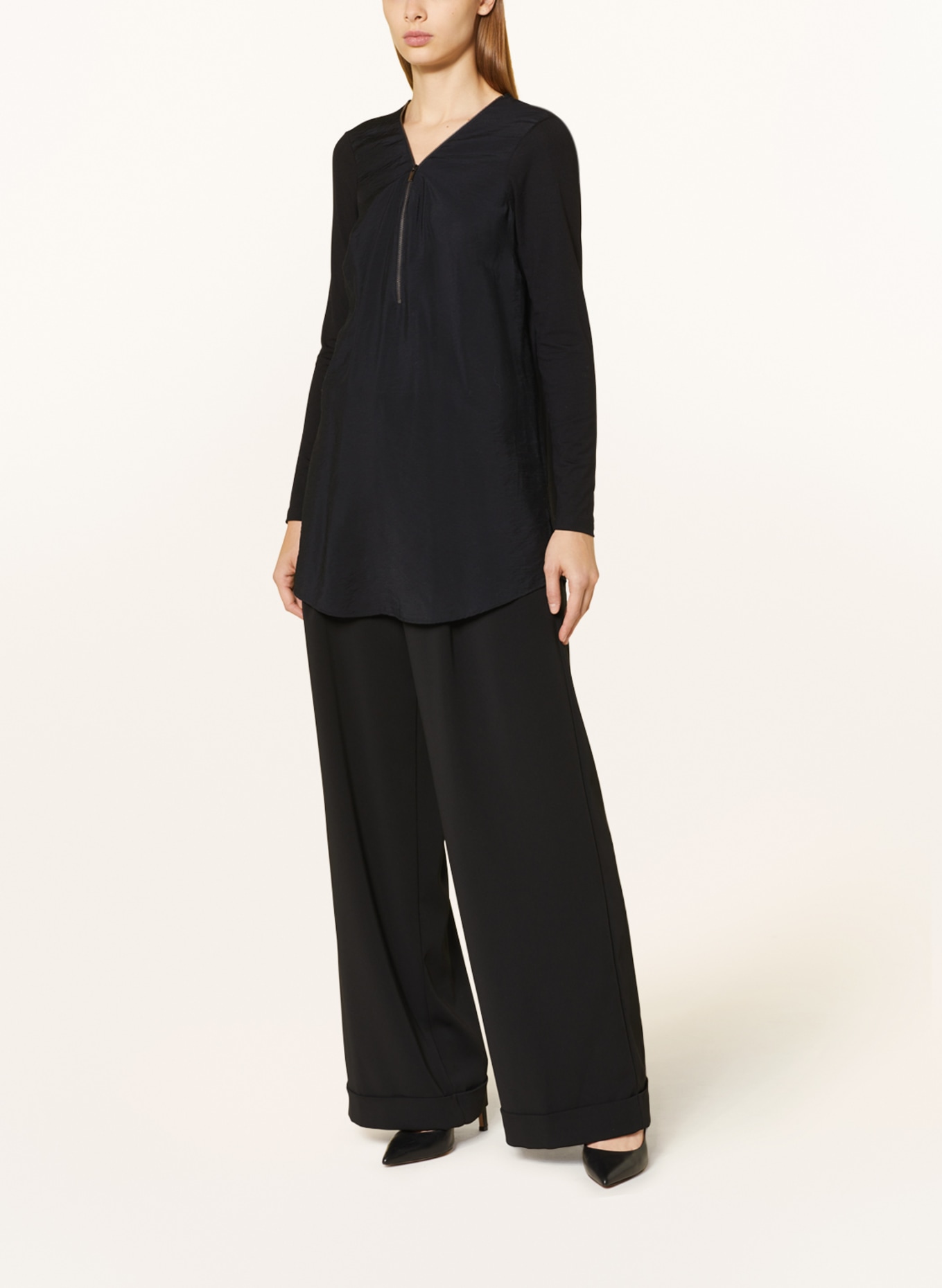 Phase Eight Shirt blouse ALAINA in mixed materials, Color: BLACK (Image 2)