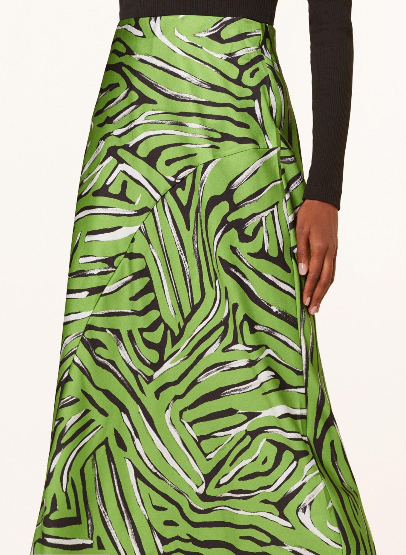 Phase Eight Satin skirt NORABEL, Color: LIGHT GREEN/ DARK GREEN/ WHITE (Image 4)
