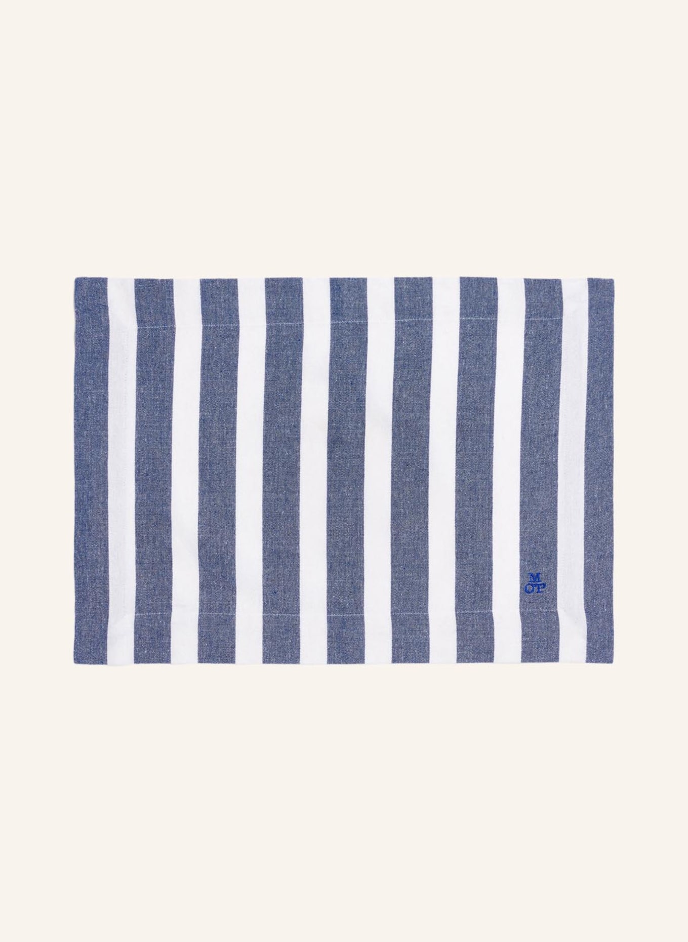 Marc O'Polo Set of 2 placemats, Color: DARK BLUE/ WHITE (Image 1)