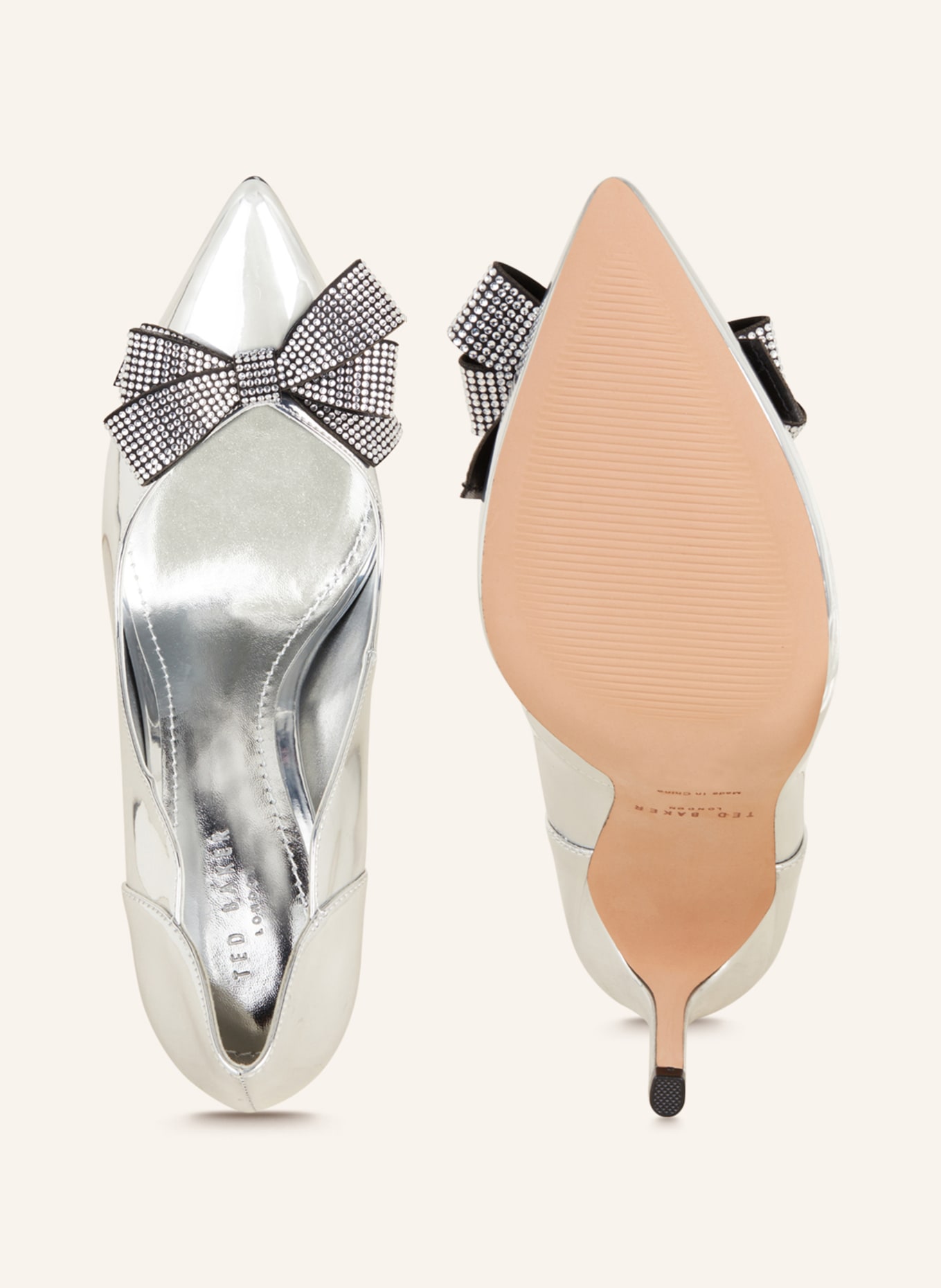 TED BAKER Pumps ORLILA with decorative gems, Color: SILVER (Image 5)
