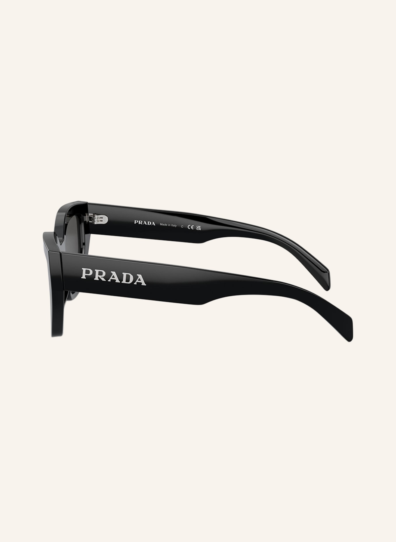 PRADA Sunglasses PR A09S, Color: 1AB5S0 - BLACK/DARK GRAY (Image 4)