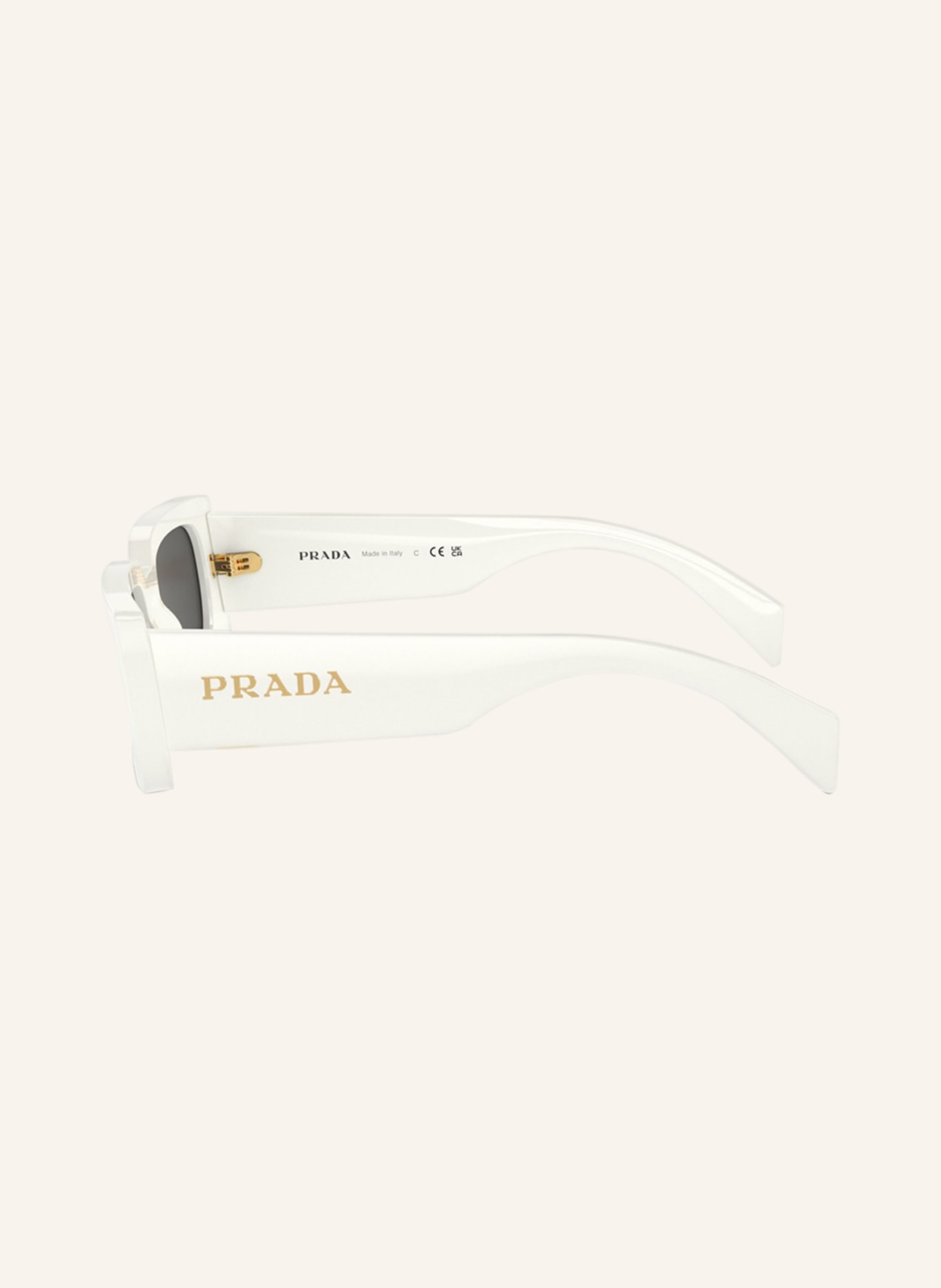 PRADA Sunglasses PR A07S, Color: 1425S0 - WHITE/ DARK GRAY (Image 4)