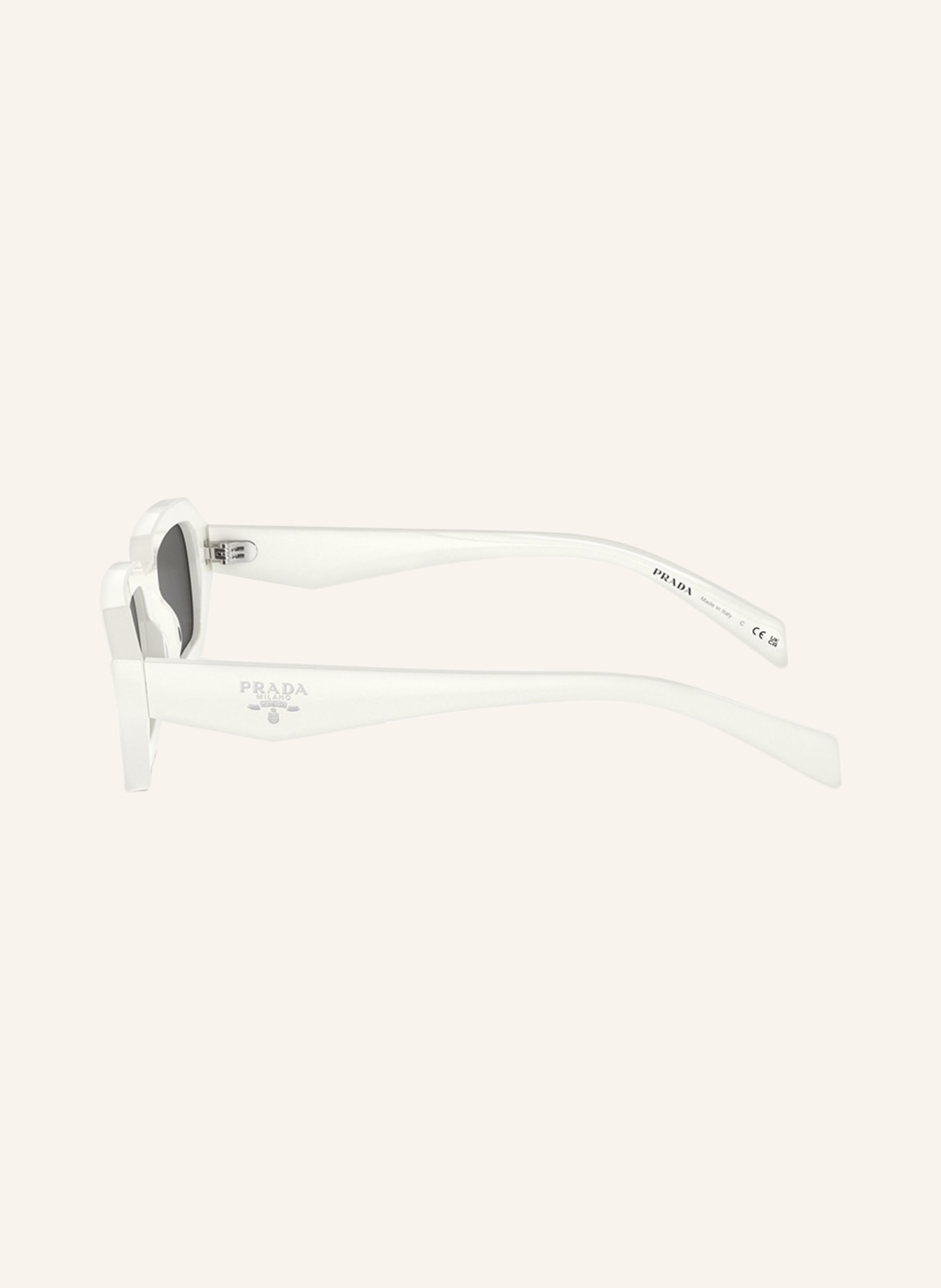 PRADA Sunglasses PR A12S, Color: 17K08Z - WHITE/ DARK GRAY (Image 4)