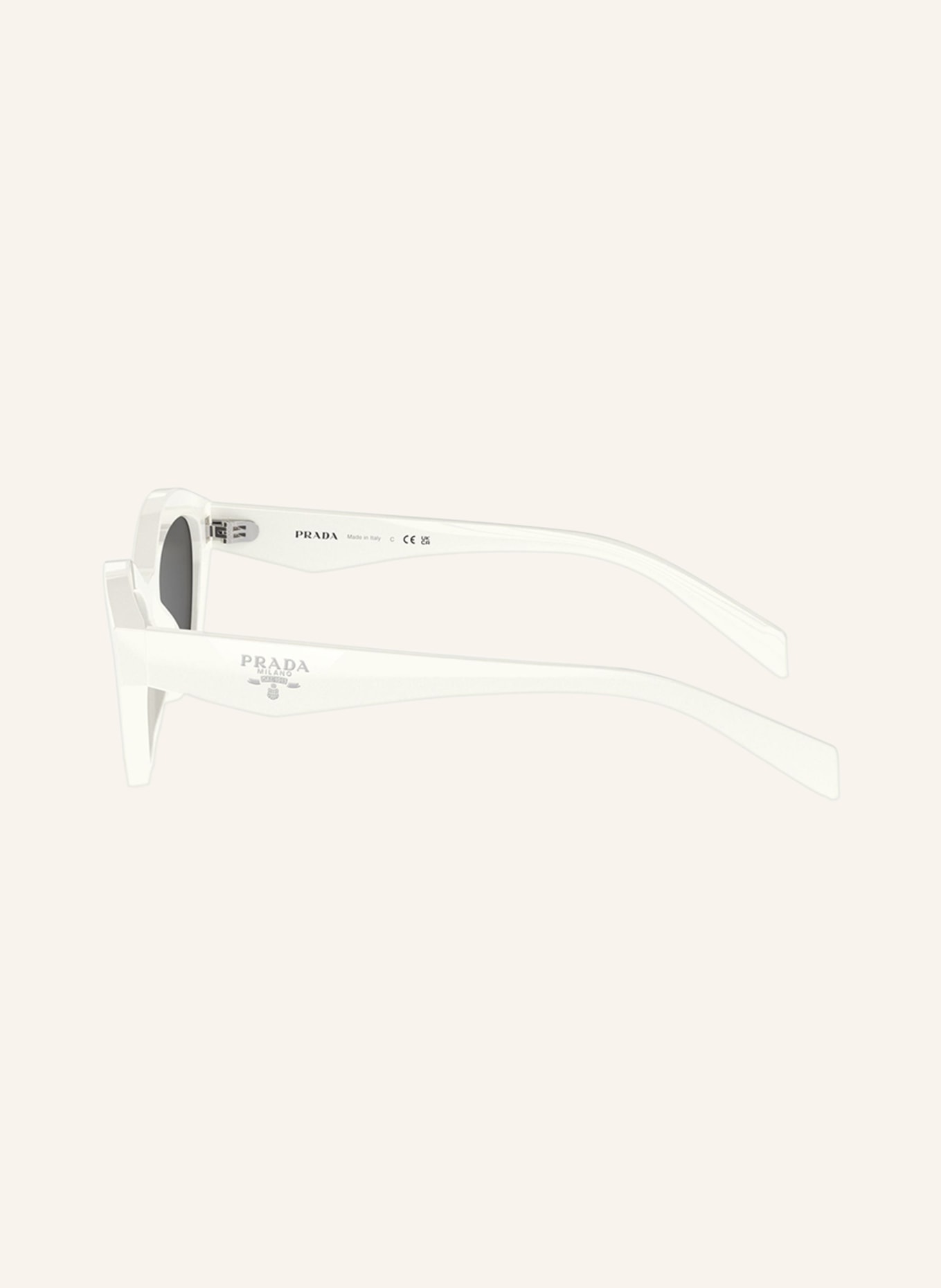 PRADA Sunglasses PR A02S, Color: 17K08Z - WHITE/ DARK GRAY (Image 4)