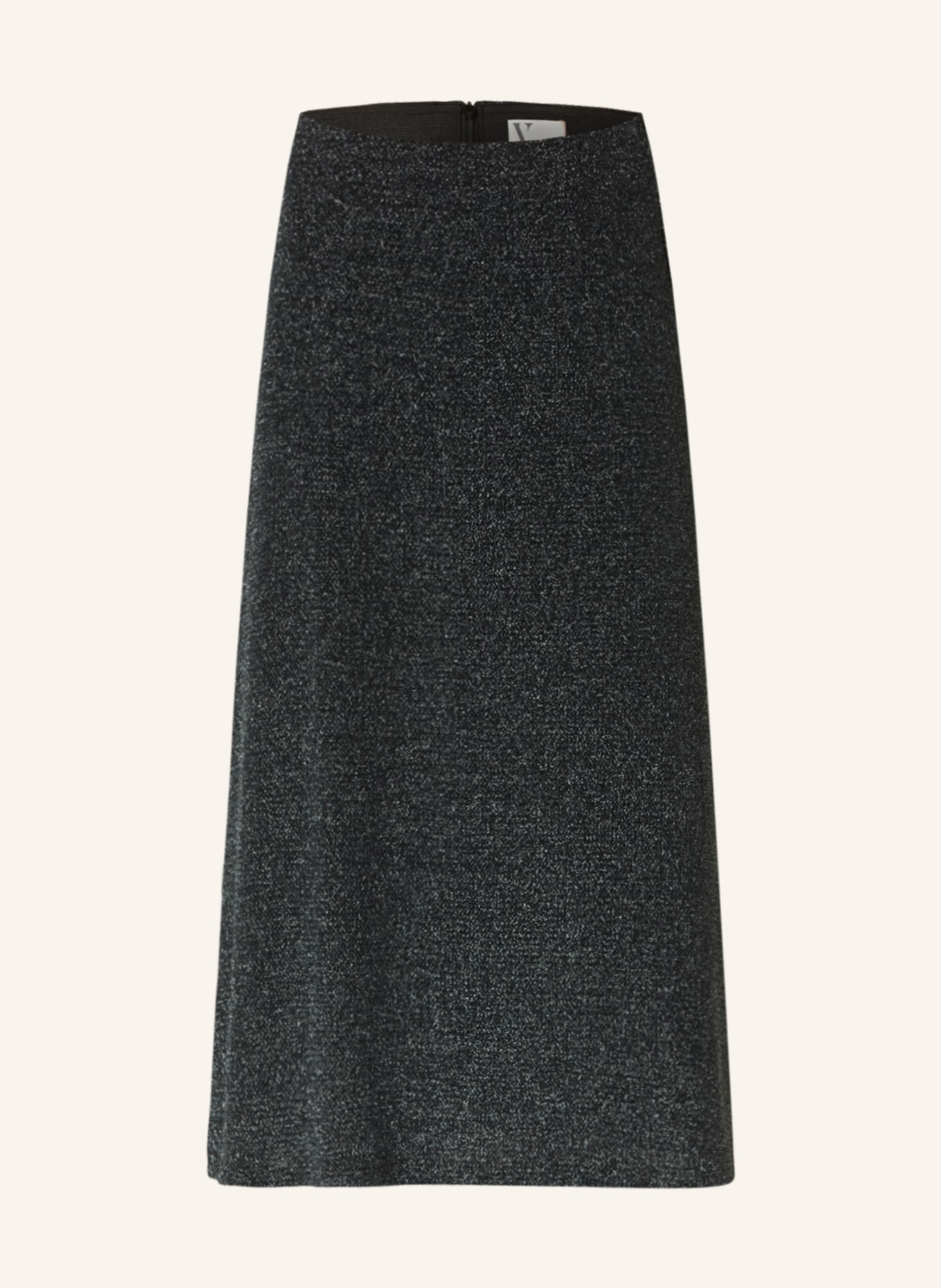 V by Vera Mont Skirt with glitter thread, Color: BLACK/ SILVER (Image 1)
