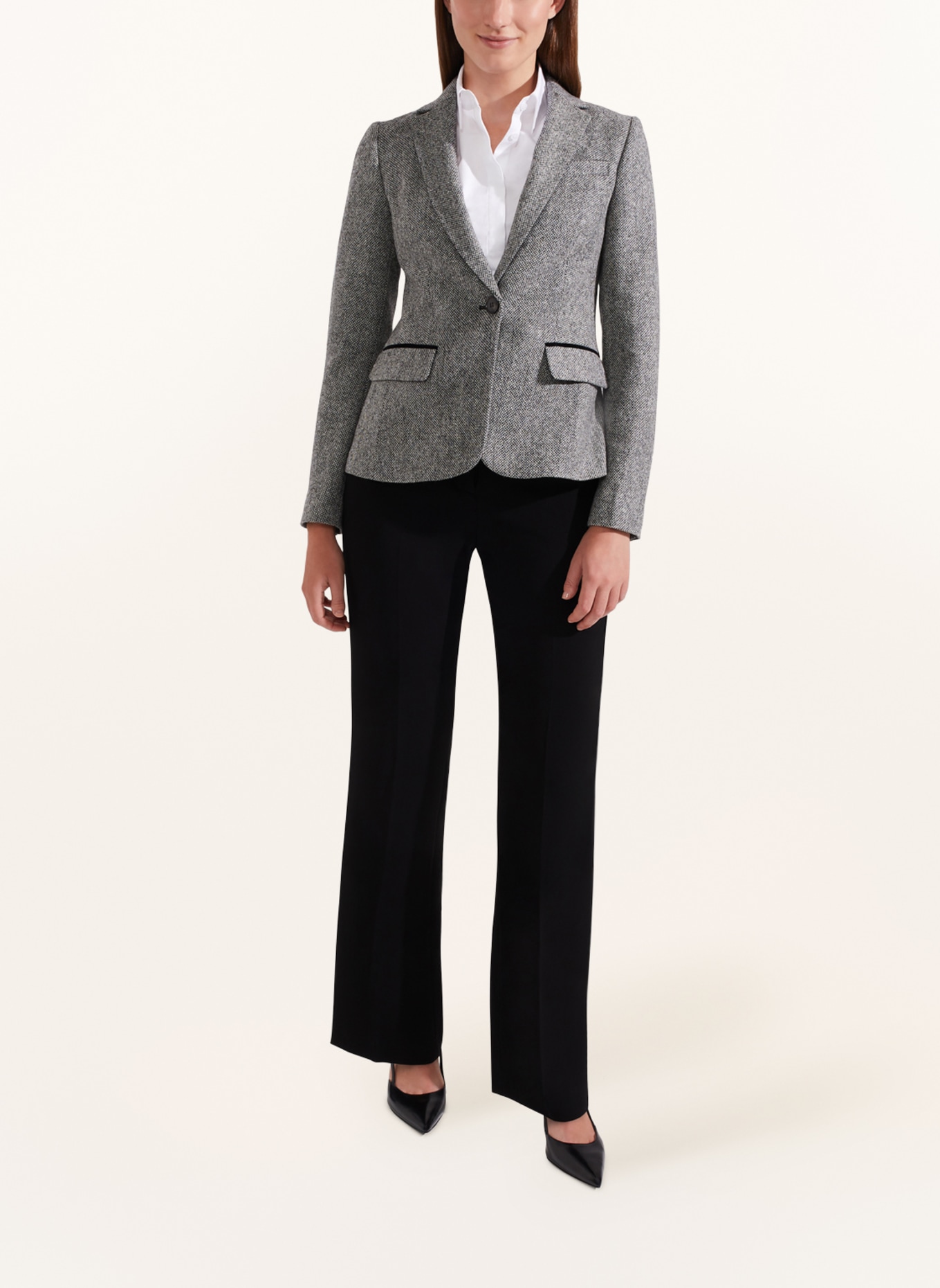 Dark grey tweed blazer store