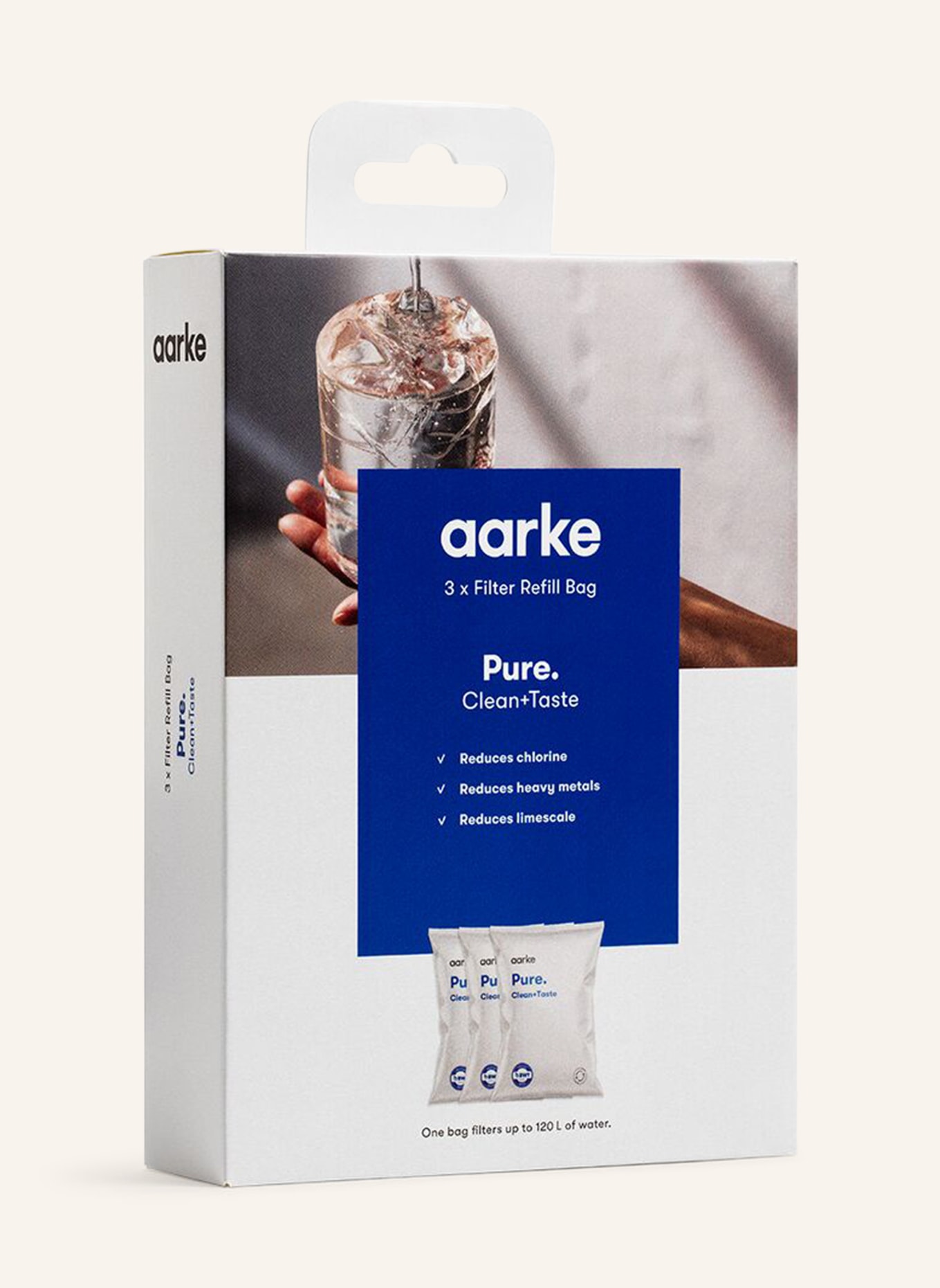 aarke 3 pack refill filter PURE, Color: WHITE (Image 1)
