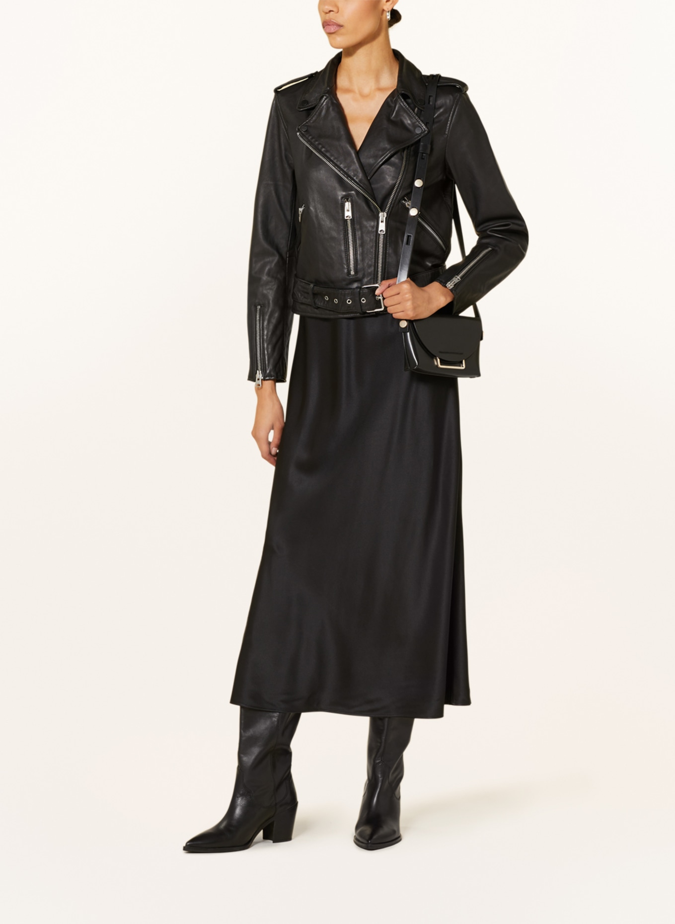 ALLSAINTS Leather jacket BALFERN, Color: BLACK (Image 2)