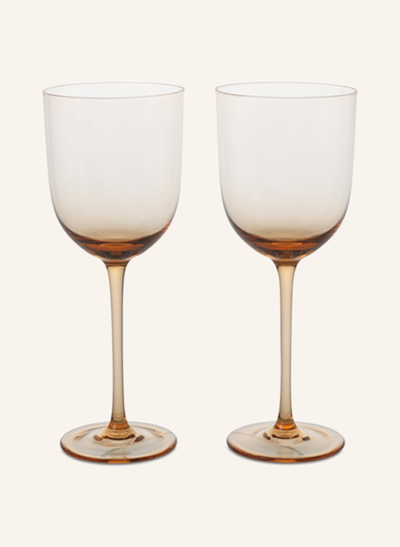 Ferm LIVING Set of 2 wine glasses HOST, Color: SALMON (Image 1)