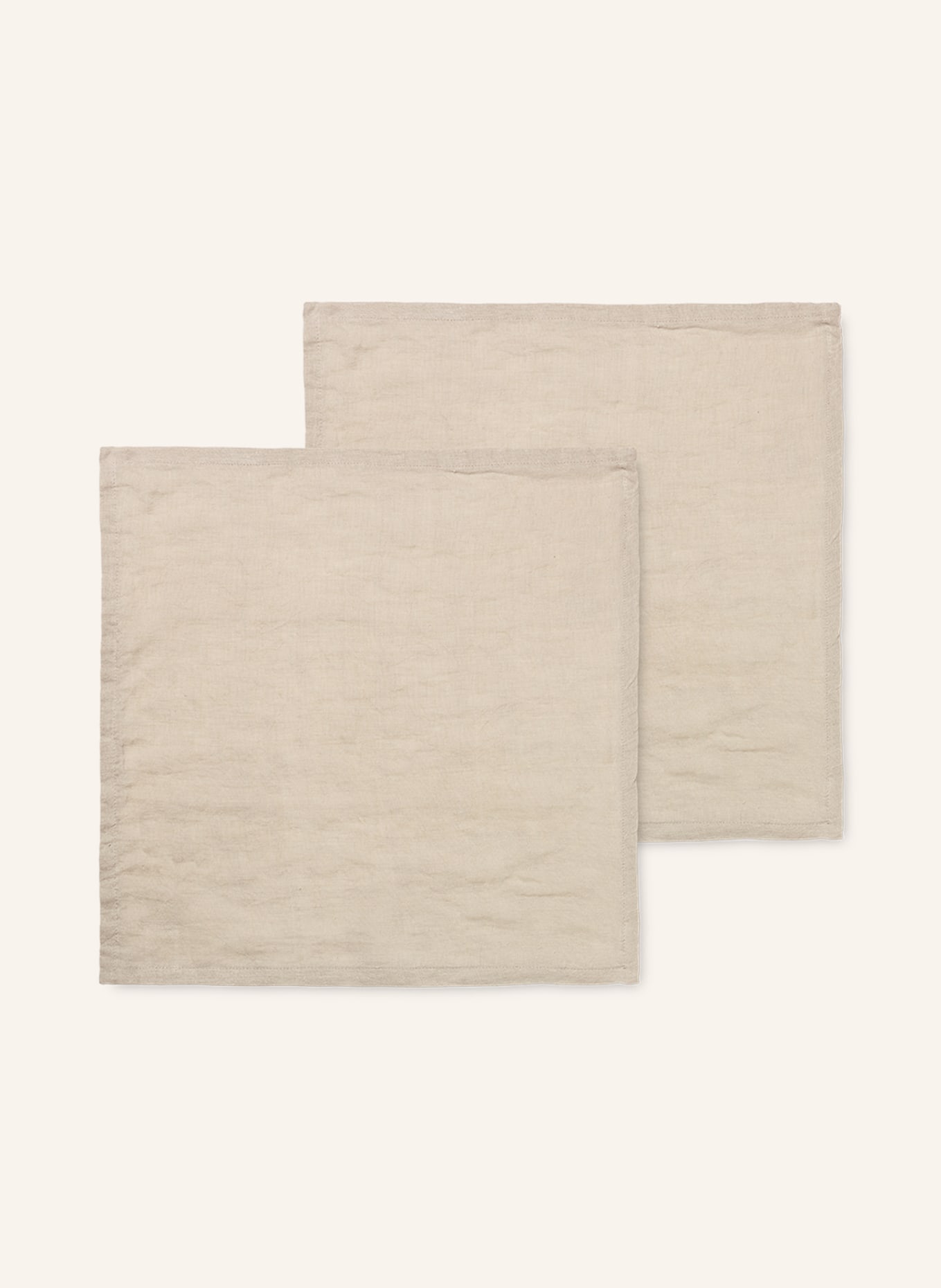 Ferm LIVING Set of 2 linen napkins, Color: BEIGE (Image 1)