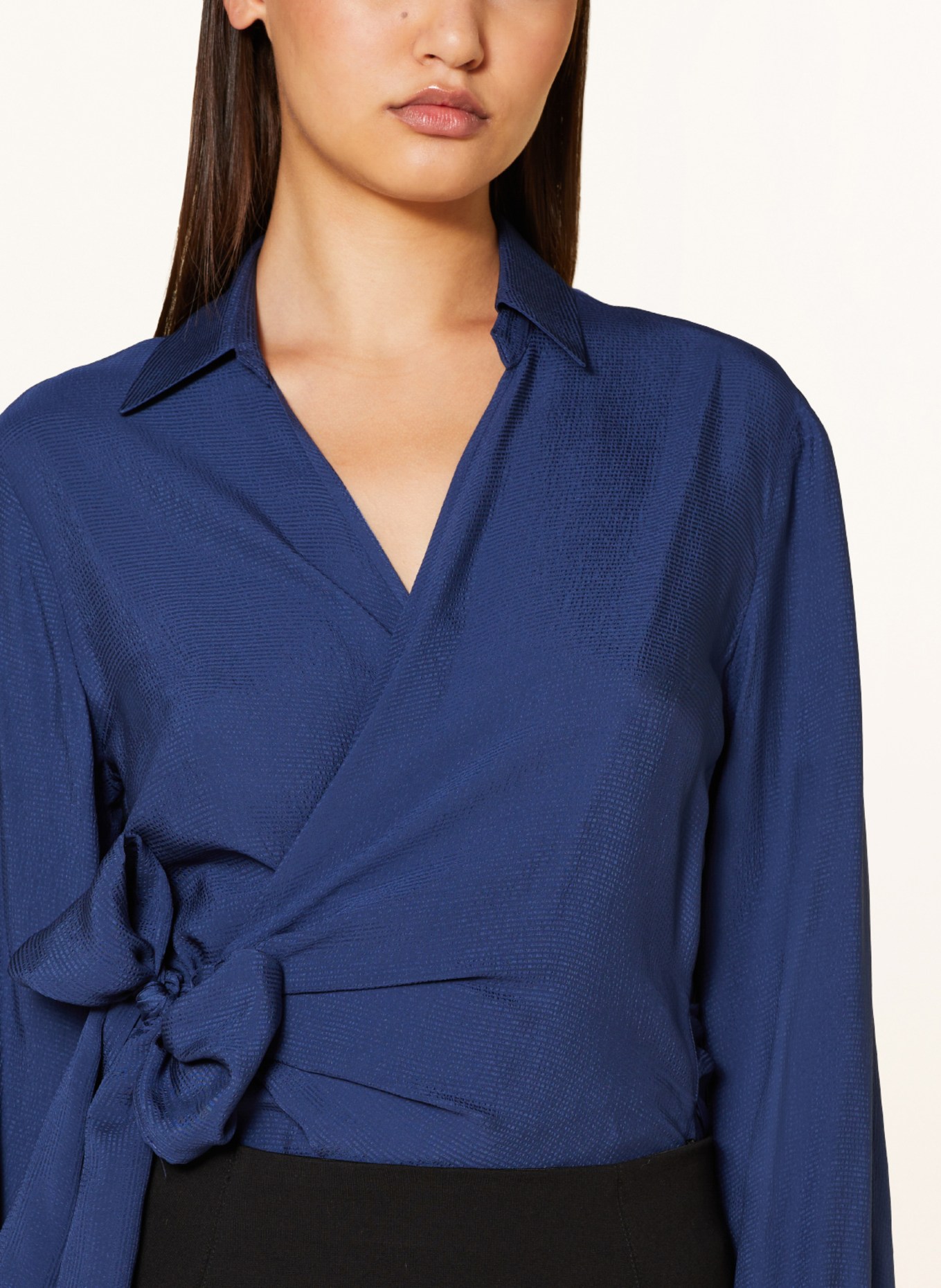VANILIA Wrap blouse, Color: BLUE (Image 4)