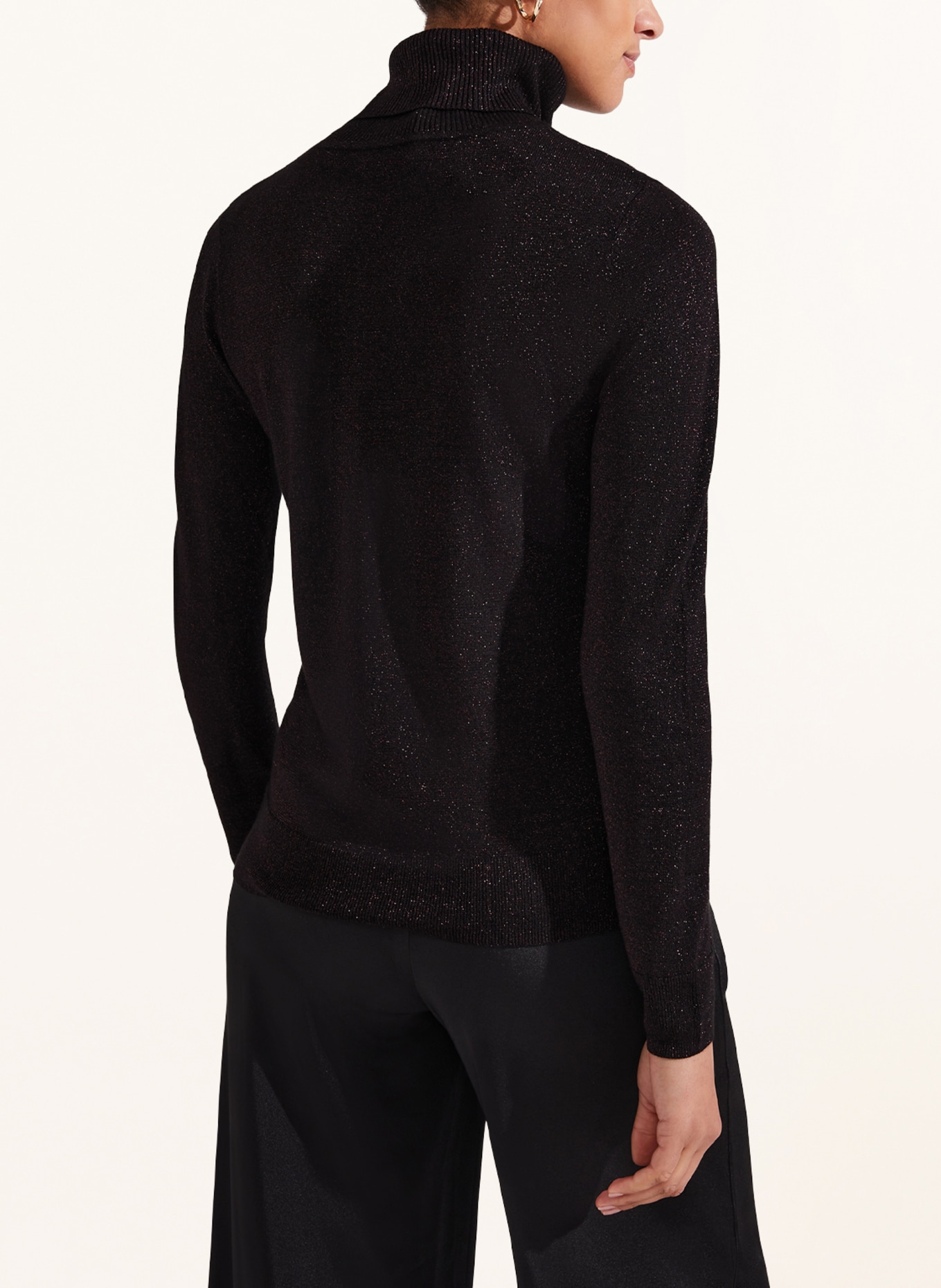 Black glitter top turtleneck
