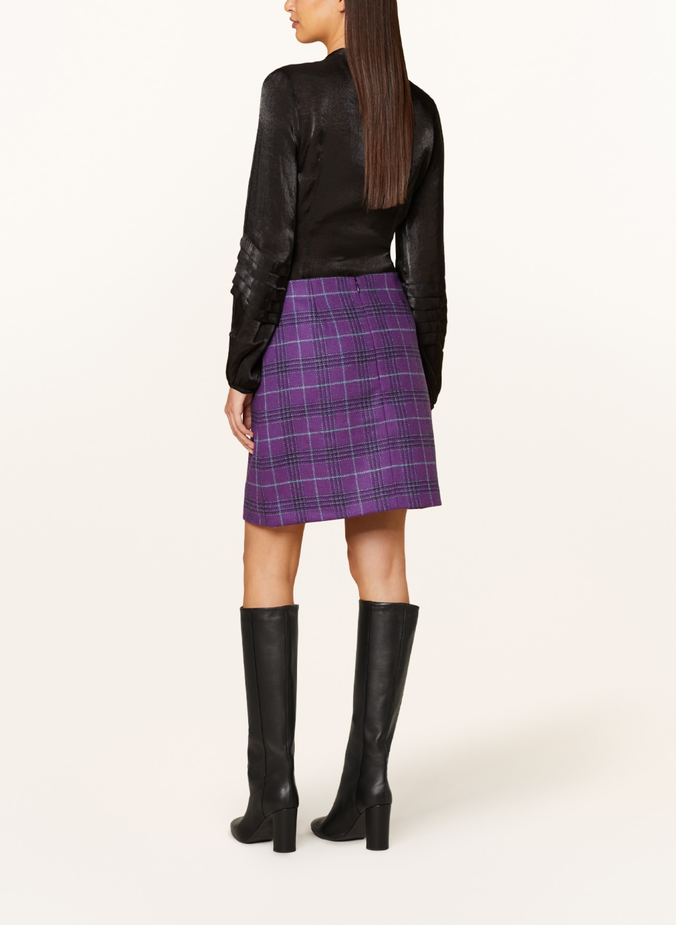 HOBBS Skirt RUTHIE, Color: PURPLE/ MINT/ BLACK (Image 3)