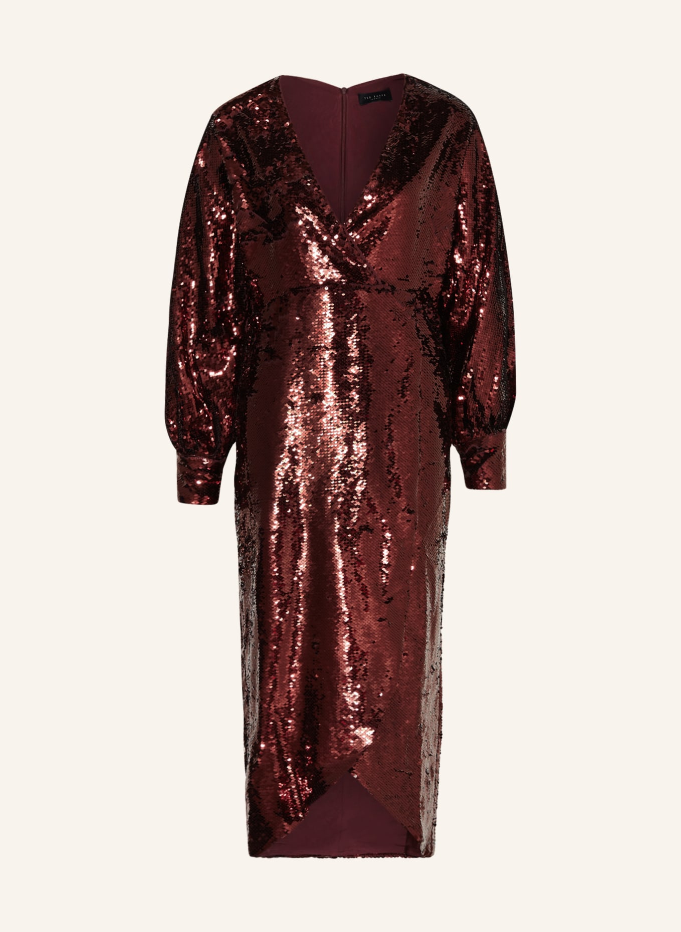 TED BAKER Kleid EMALEEE mit Pailletten, Farbe: DUNKELROT (Bild 1)