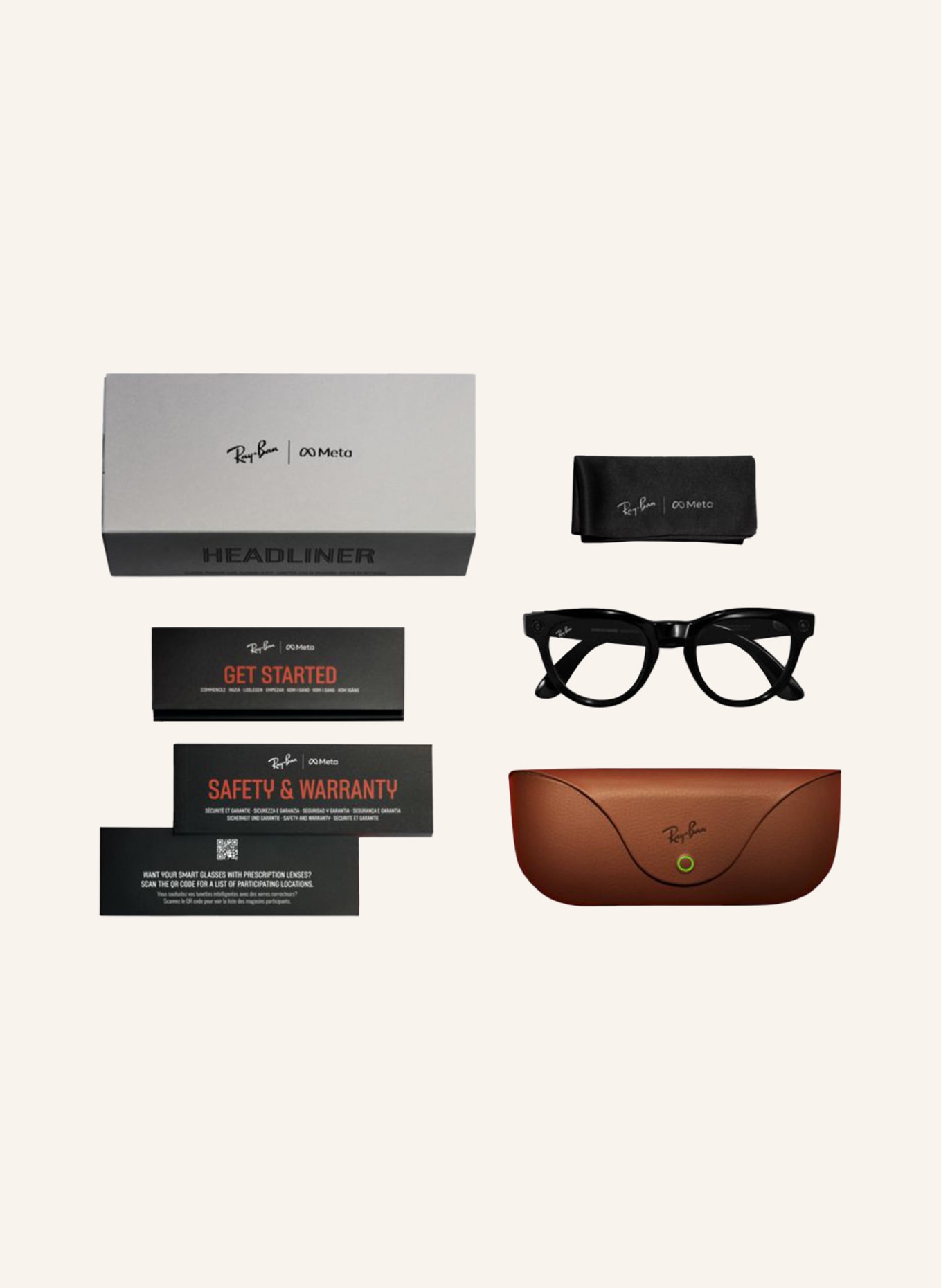 Ray Ban Sonnenbrille RW4009 HEADLINER in 601sm3 schwarz transparent