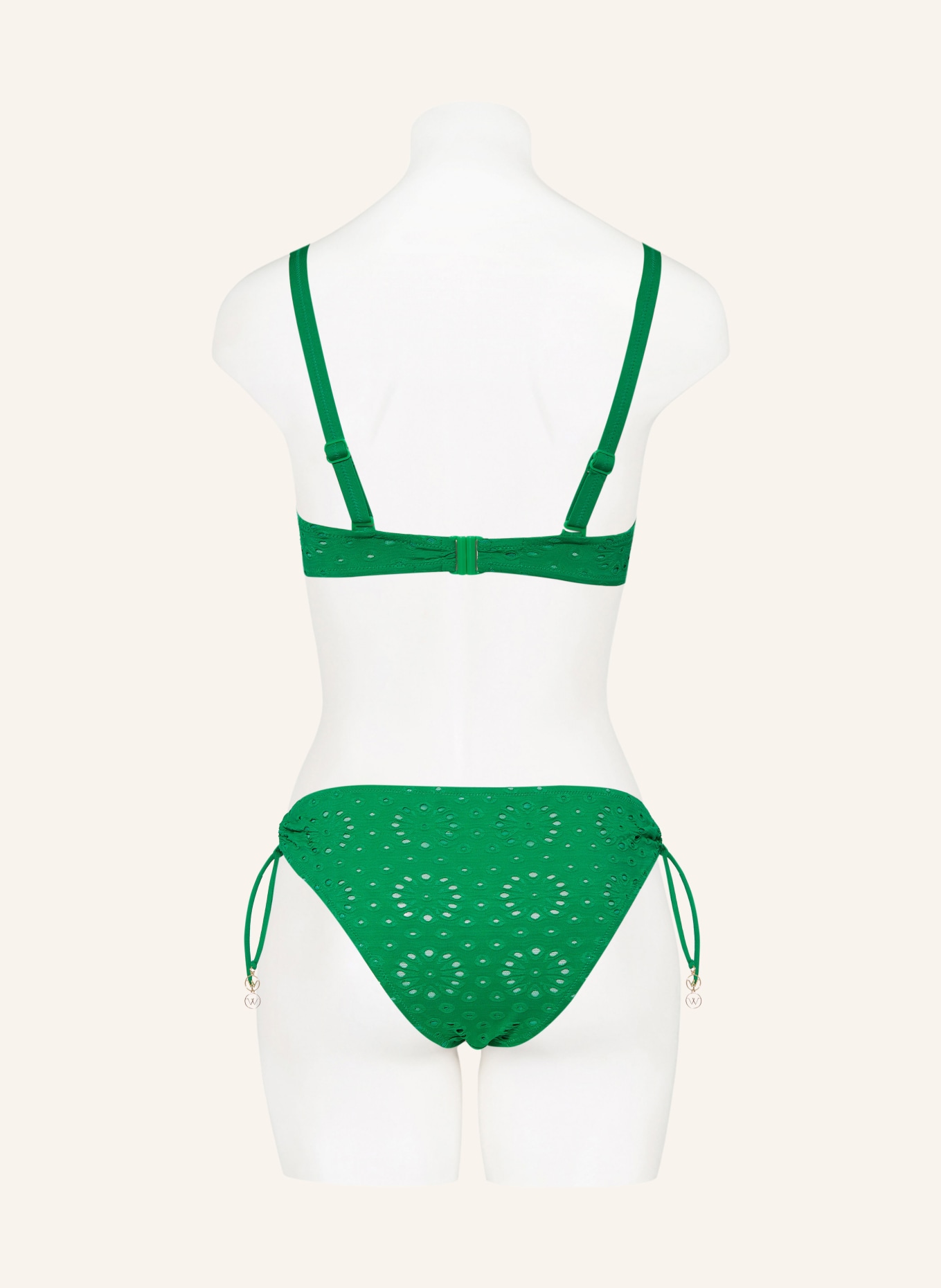 watercult Triangel-Bikini-Hose RIVIERA NOTES, Farbe: GRÜN (Bild 3)