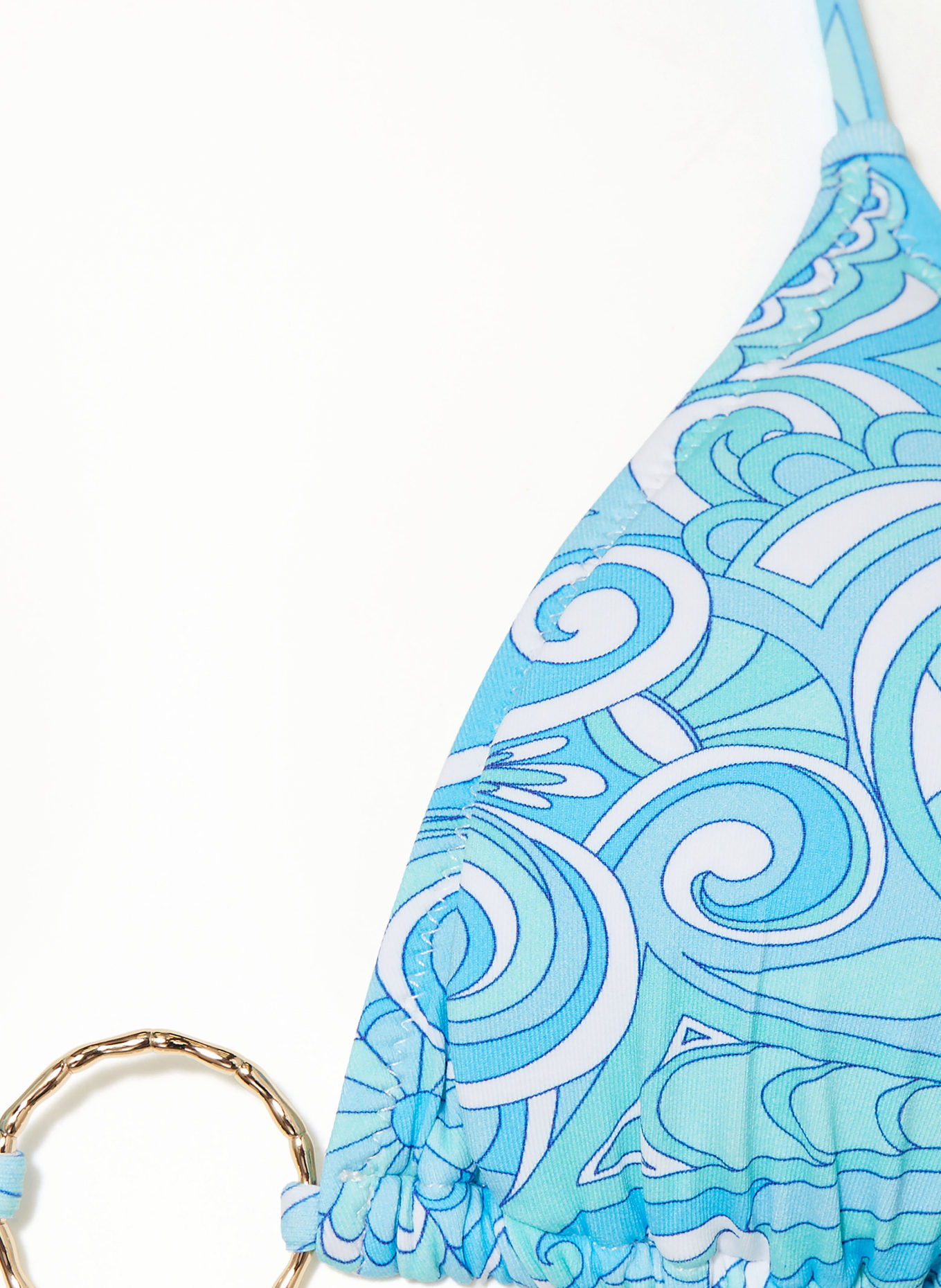 MELISSA ODABASH Triangle bikini MIAMI, Color: LIGHT BLUE/ WHITE/ MINT (Image 4)